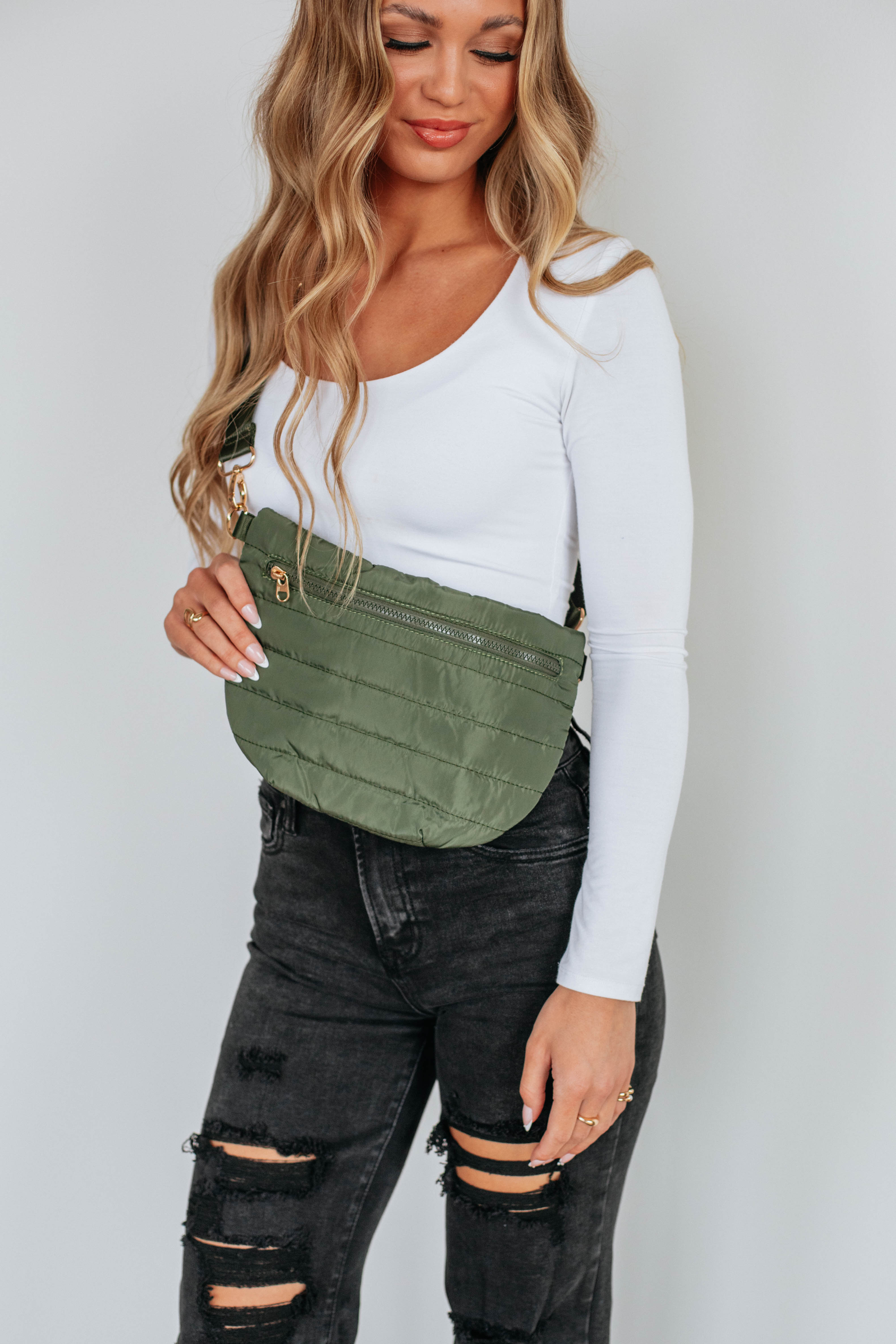 All I Need Belt Bag - Olive Green Waist Pack for Hiking, Travel & Everyday Use | Hands-Free Crossbody Fanny Pack