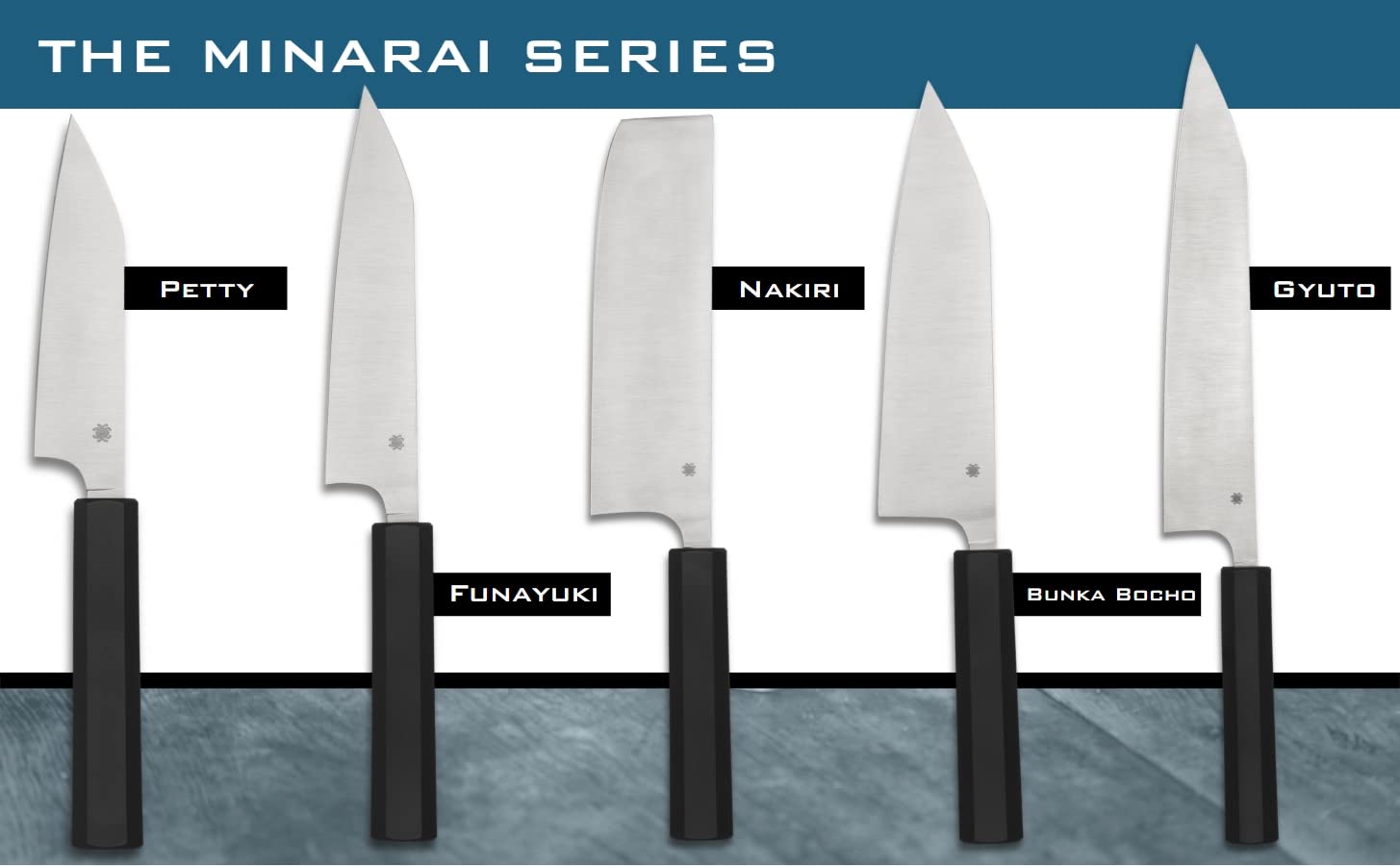 Spyderco Murray Carter Premium Japanese Kitchen Knives - High-Performance Chef Knives for Culinary Professionals | Perfect for Sushi, Meat Cutting & Precision Cooking