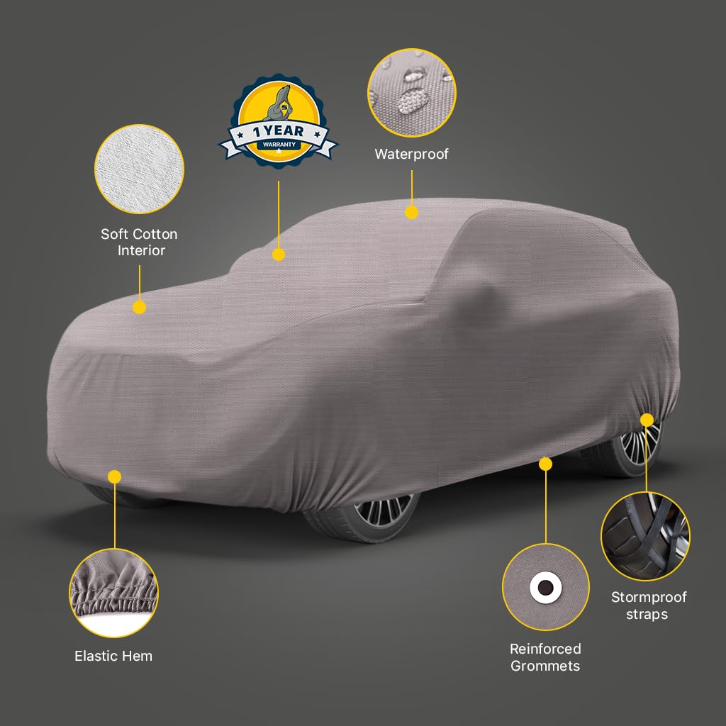 Premium Multi-Layer PEVA SUV Car Cover - Waterproof, Snowproof & UV Protection All-Weather Outdoor Protection for Vehicles (Fits SUVs up to 161
