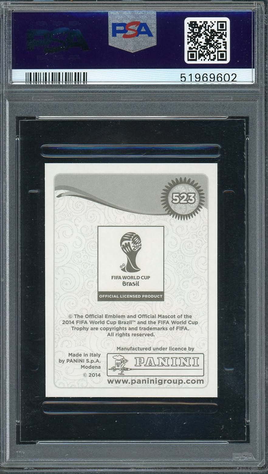 Cristiano Ronaldo 2014 Panini World Cup Sticker Card #523 PSA 10 Gem Mint - Rare Soccer Collectible for Fans & Investors