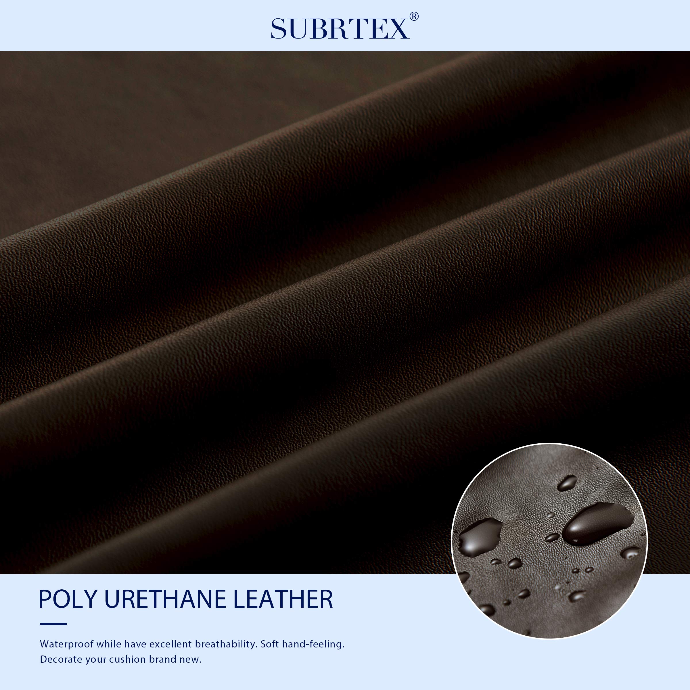 SUBRTEX Spandex Elastic PU Leather Sofa Slipcover - Waterproof Stretchable Furniture Protector for Couch, Settee & Patio Seating - Durable Replacement Covers for Living Room, Family Room & Outdoor Use