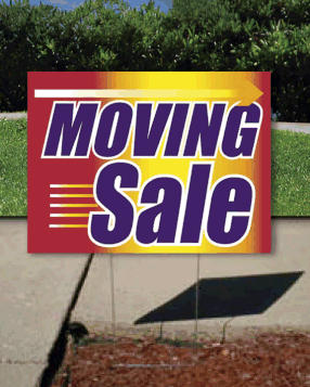 Coroplast Yard Sign for Moving Sale - Durable Plastic Sign for Outdoor Advertising, Garage Sales & Events (Stakes Not Included) - Perfect for Home Sales, Business Promotions & Neighborhood Announcements