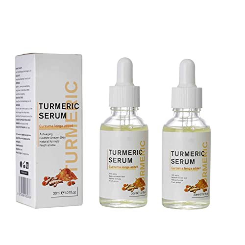 Turmeric Dark Spot Corrector & Repair Face Serum - Brightening Treatment for Hyperpigmentation & Uneven Skin Tone (2PCS) - Perfect for Daily Skincare Routine & Nighttime Use