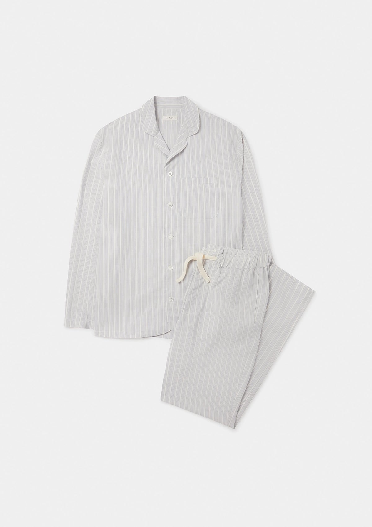 Premium White & Blue Cotton Silk Pajama Set for Women - Soft & Breathable Sleepwear for Lounge & Nighttime Comfort