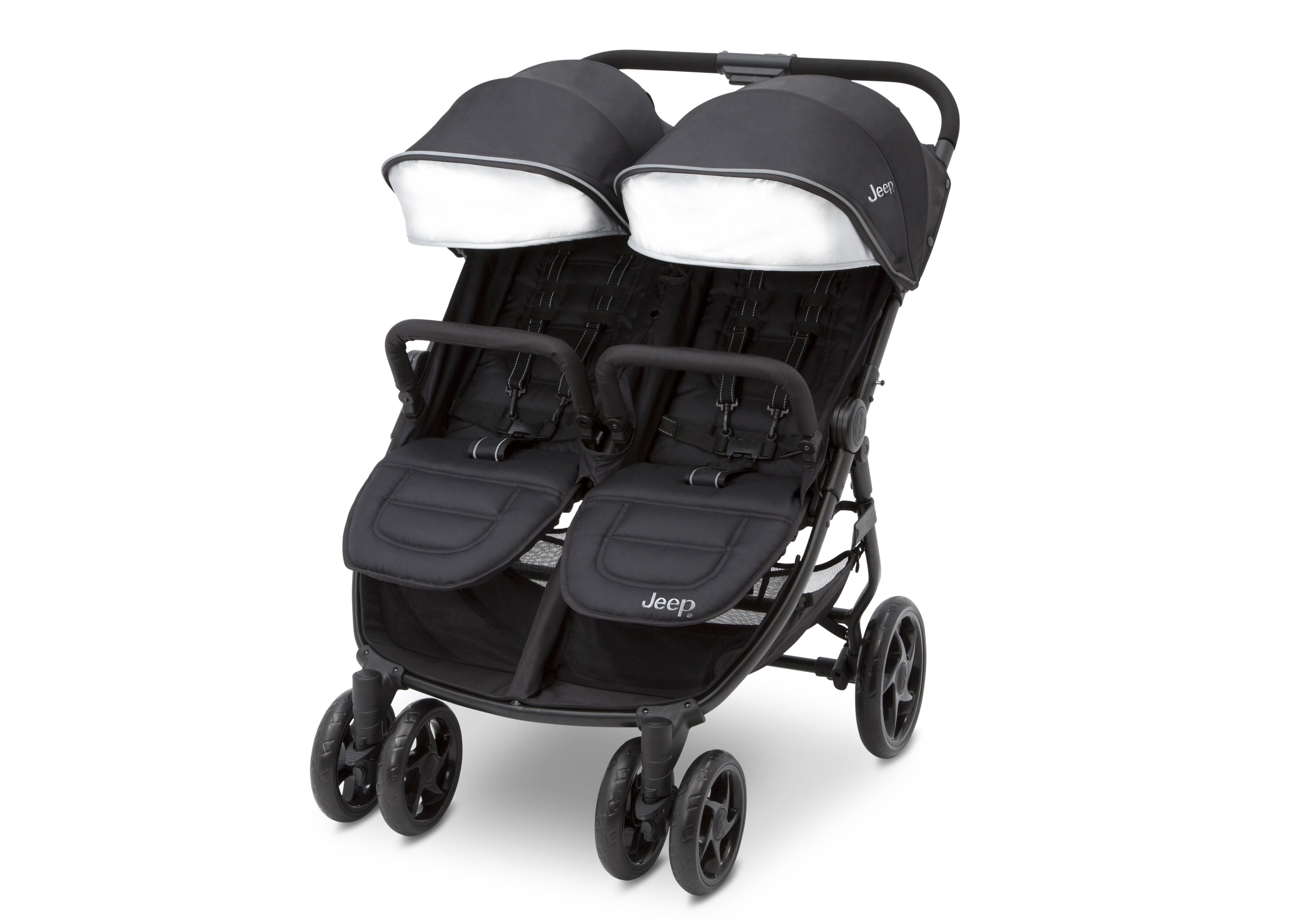 Jeep® Destination Side by Side Double Stroller - Lightweight & Compact for Twins or Siblings - Perfect for Shopping, Travel & Outdoor Adventures