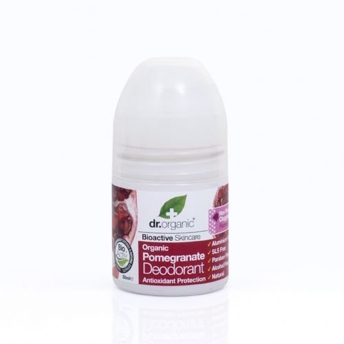 2 Pack Dr Organic Pomegranate Roll-On Deodorant - 50ml Each | Natural & Organic Deodorant for Women & Men | Bioactive Skincare | All-Day Freshness for Gym, Work & Daily Use