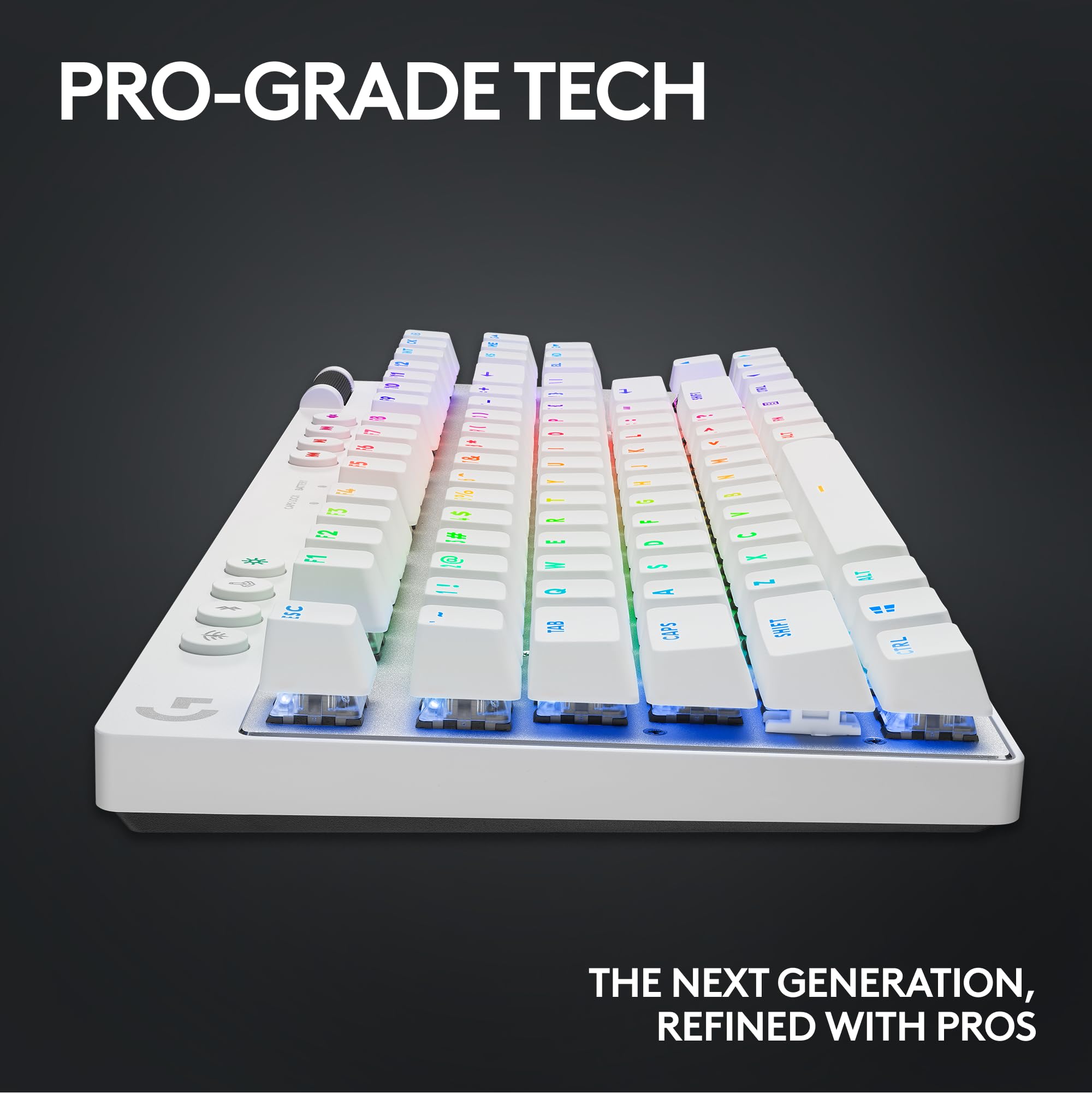 Logitech G Pro X TKL Lightspeed Wireless Mechanical Gaming Keyboard - White - UK Layout - Tactile Switches - Perfect for Esports & Competitive Gaming