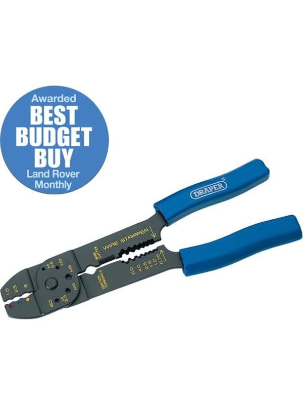 Draper 13657 4-Way Crimping Tool - Professional Wire Crimper for Electrical, Automotive & DIY Projects - Perfect for Terminals, Connectors & Cable Repair