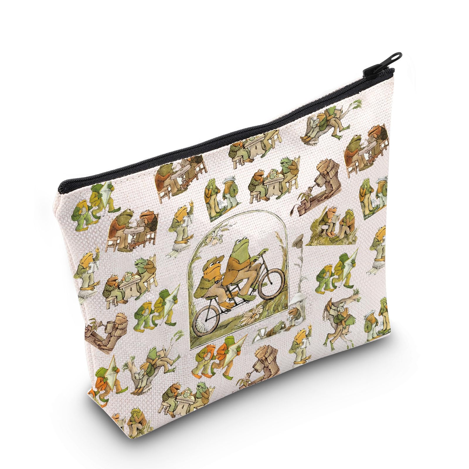 Funny Frog Cosmetic Bag - Cute Frog Design Makeup Pouch for Frog Lovers | Perfect Gift for Women & Girls | Travel, Gym, School Essentials (Frog Theme)