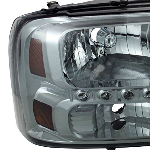 AKKON Smoke LED Headlights & Tail Lights Combo for 1999-2004 Ford F250 F350 F450 F550 Super Duty - Durable Replacement with Signal Lamps for Off-Road, Night Driving & Truck Customization