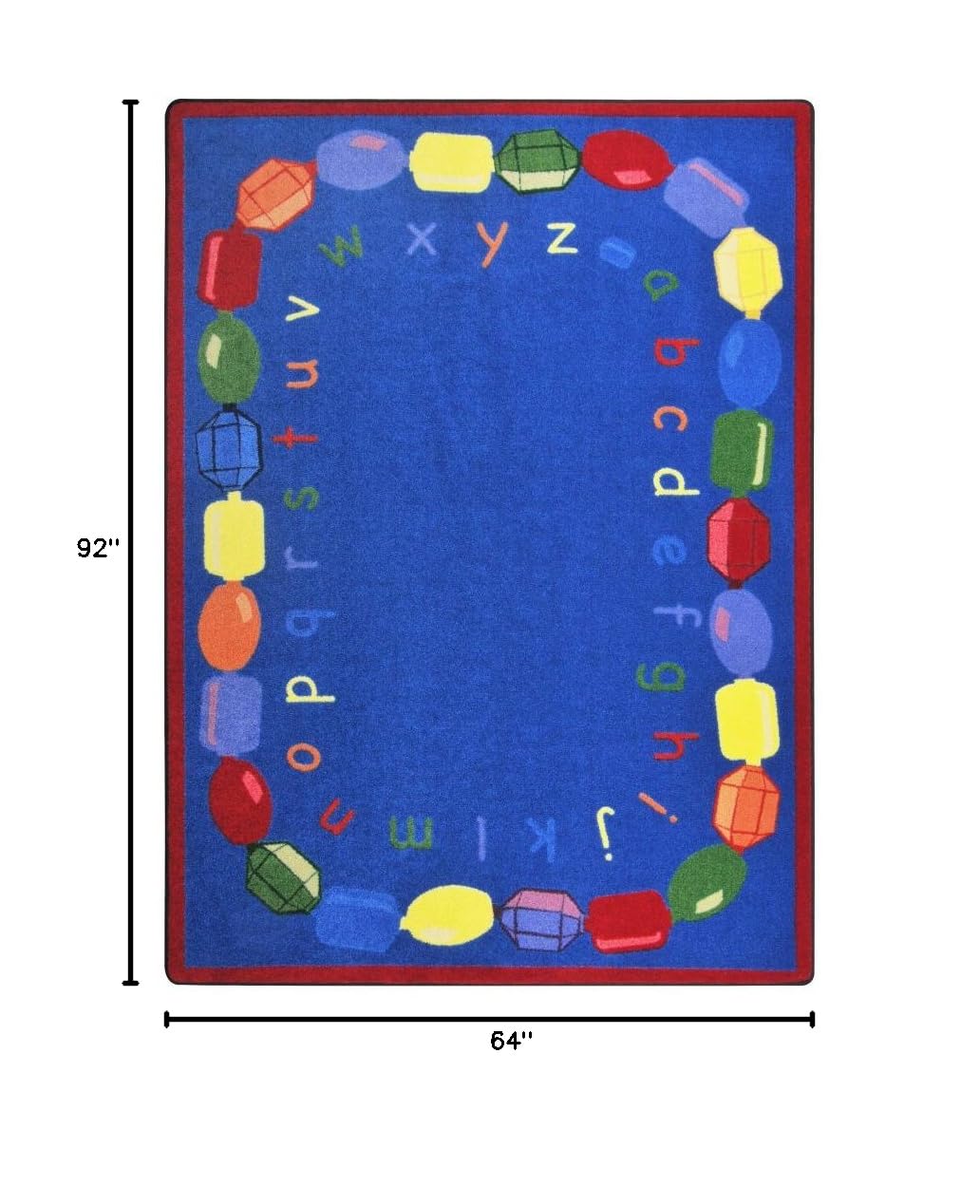 **Joy Carpets Baby Beads Rug - Non-Slip Play Mat for Kids, Soft & Durable, 5'4