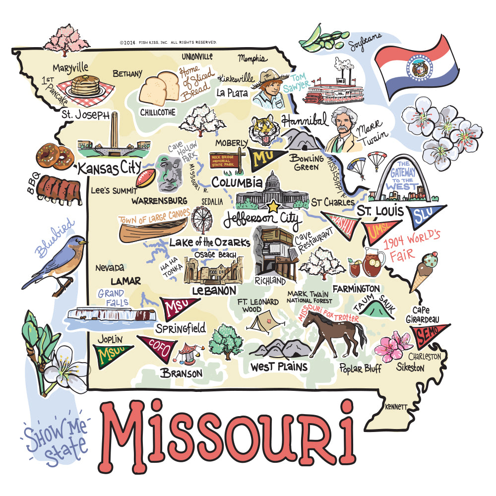 40oz Missouri Mega Mug - Large Insulated Stainless Steel Tumbler for Coffee, Tea & Cold Drinks - Perfect for Travel, Camping & Office Use