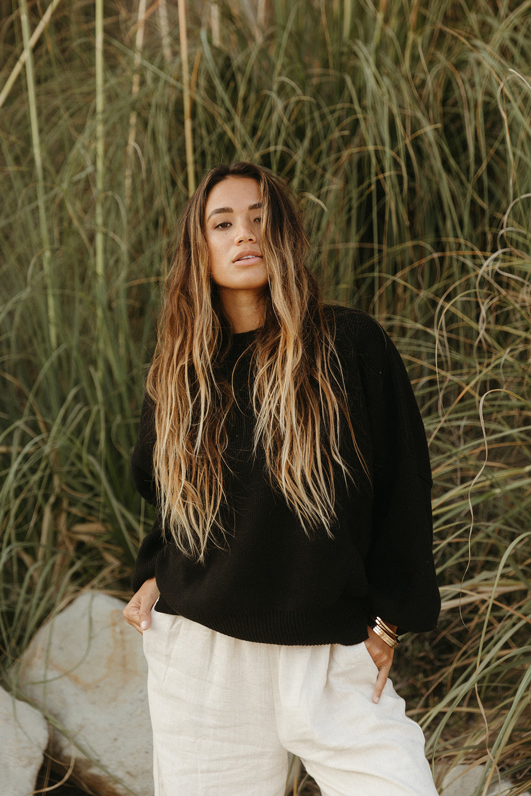 Chloé Oversized Knit Sweater for Women | Soft Chunky Cable Knit Pullover | Winter Warm Casual Wear | Perfect for Holiday Parties & Cozy Nights