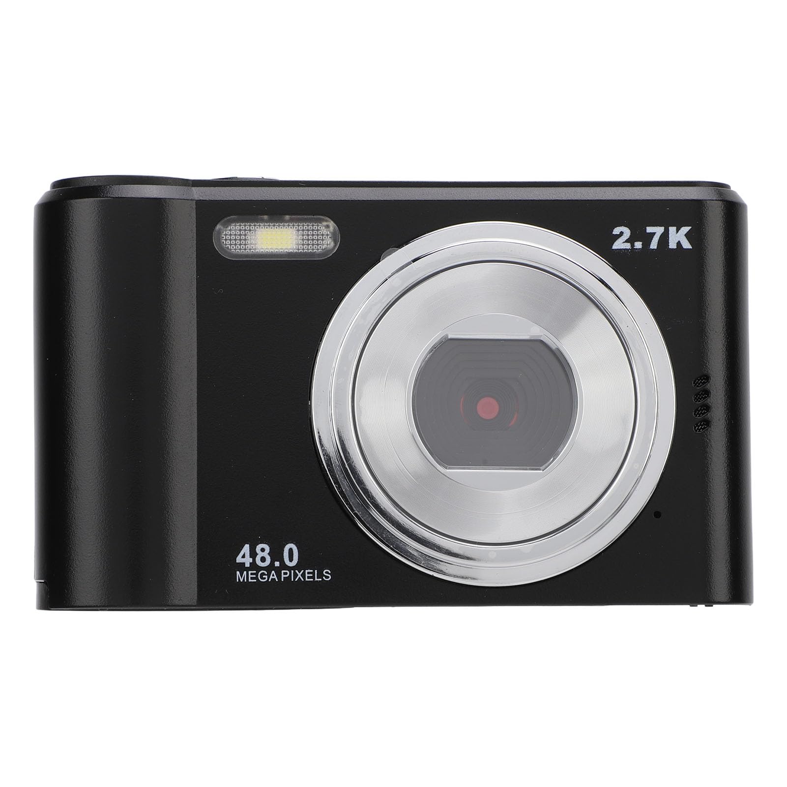 4K HD Digital Camera 48MP Image 2.7K Video 8X Zoom IPS Screen Auto Focus 700mAh Portable Travel Vlogging Camera for YouTube, TikTok, Travel & Outdoor Adventures (Black) - Perfect for Vloggers, Travelers & Content Creators