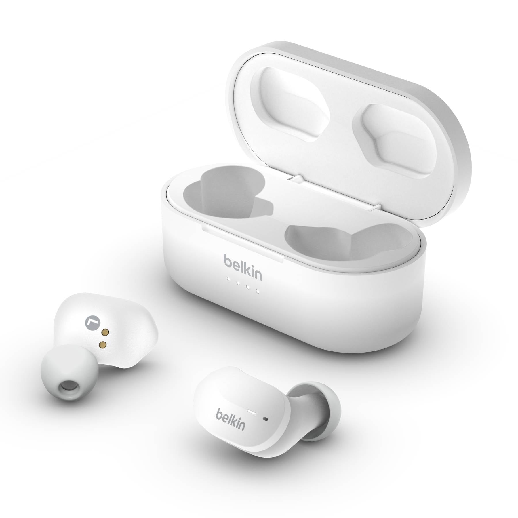 Belkin SoundForm True Wireless Earbuds - Bluetooth 5.0 Headphones with Mic, IPX5 Waterproof, 24H Battery Life for Running, Workouts & Commuting