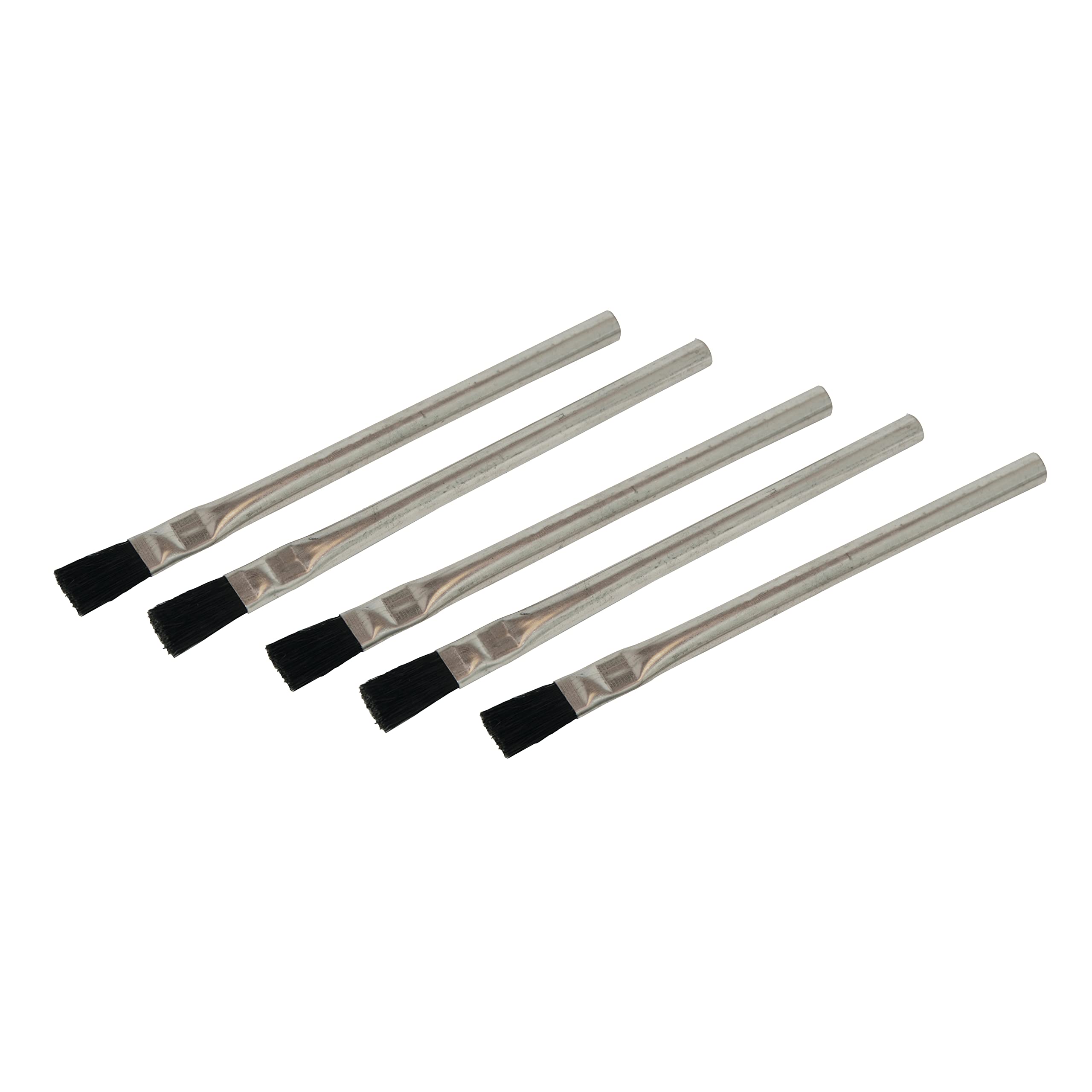 Silverline 105878 5-Pack 15mm Solder Flux Brushes for Electronics Repair, PCB Soldering & DIY Projects - High-Quality Acid Brush Set for Precise Flux Application