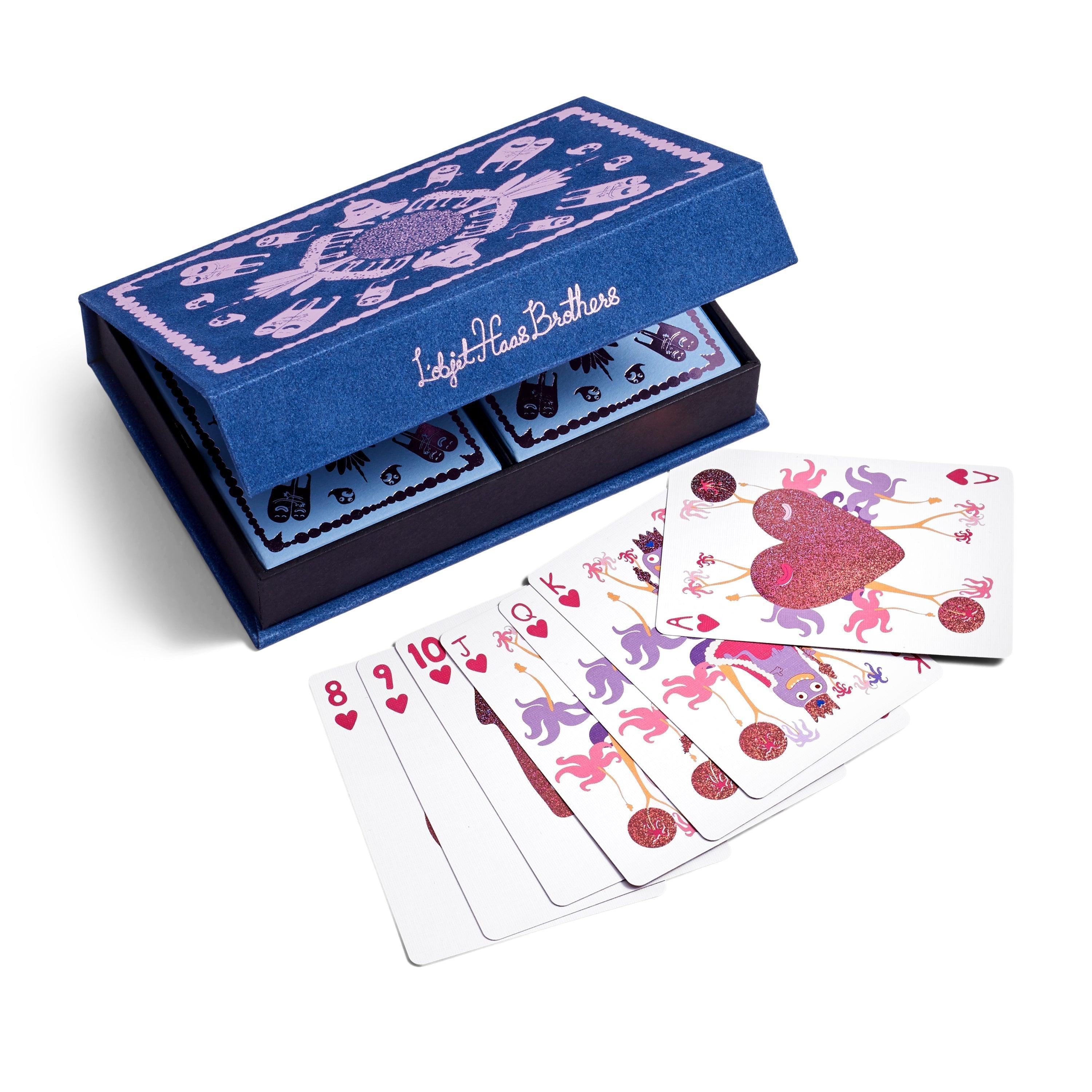 Premium Haas Playing Cards Set of 2 - Professional Poker Cards for Magic Tricks, Card Games & Casino Nights - Ideal for Poker, Blackjack, Bridge & Family Game Nights