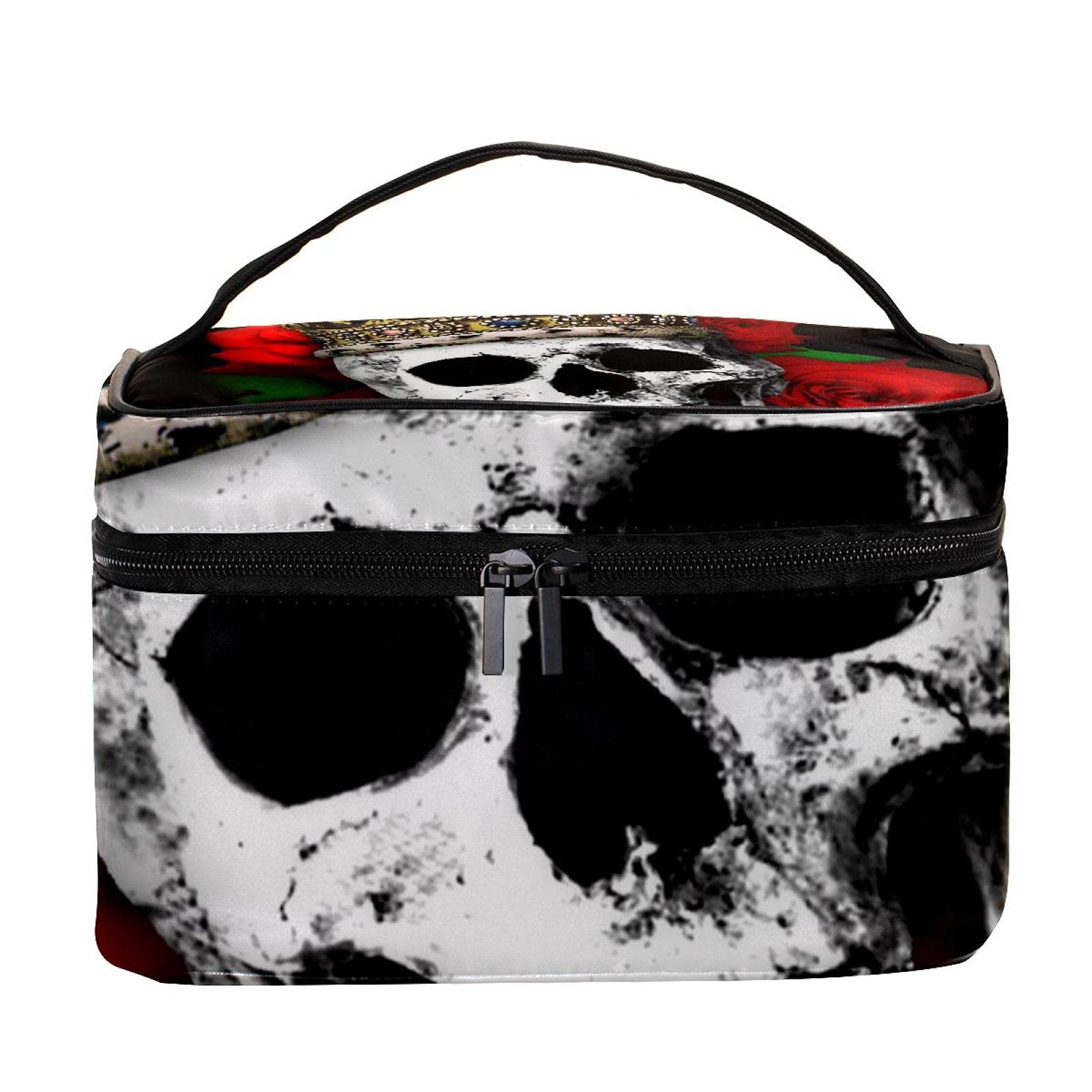 Dead King Floral Travel Makeup Bag - Large Cosmetic Organizer for Women | Travel & Daily Use