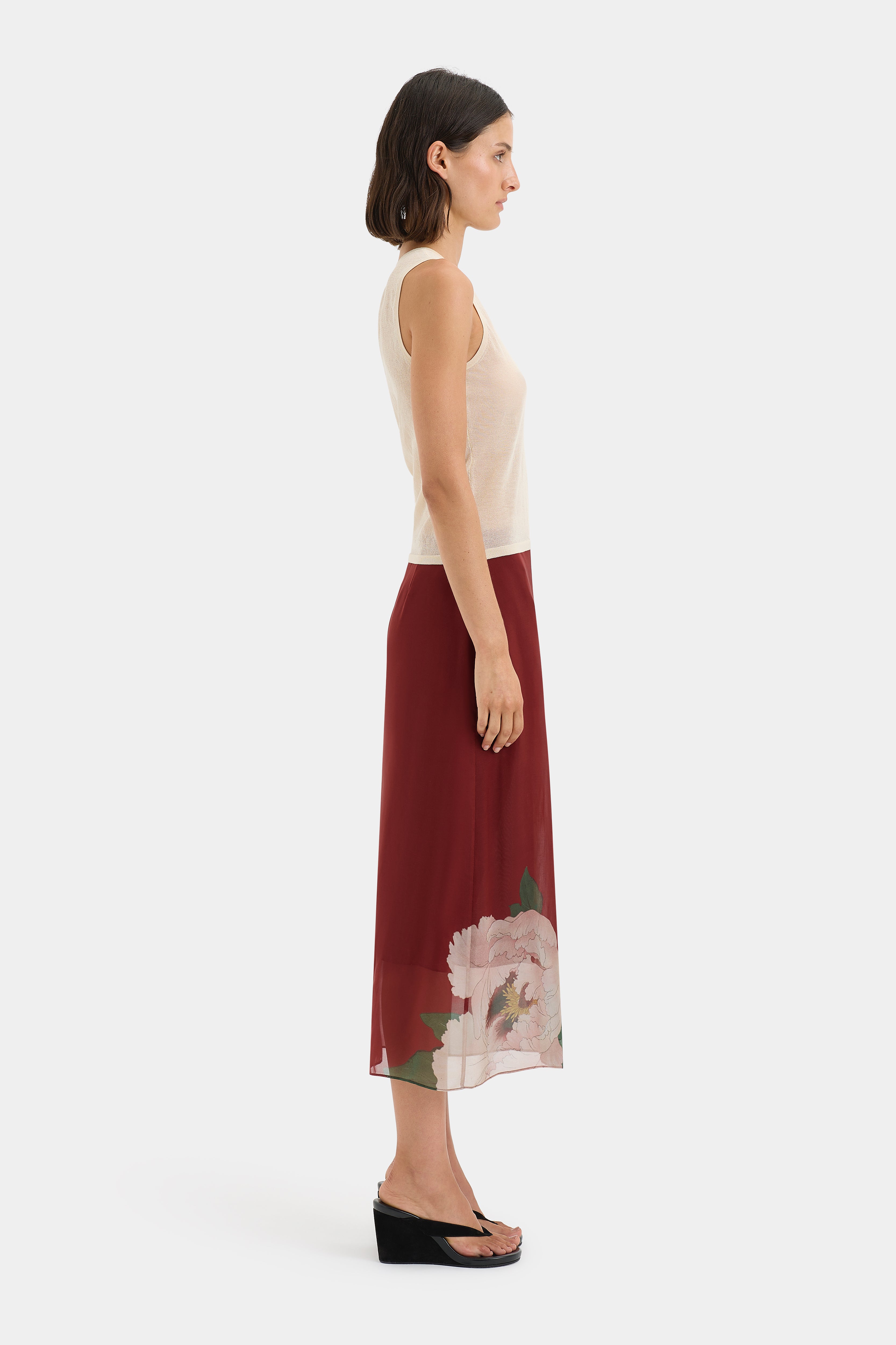 Florian Midi Skirt - Women's A-Line Flowy Skirt with Pockets | Perfect for Office, Date Night & Summer Outfits