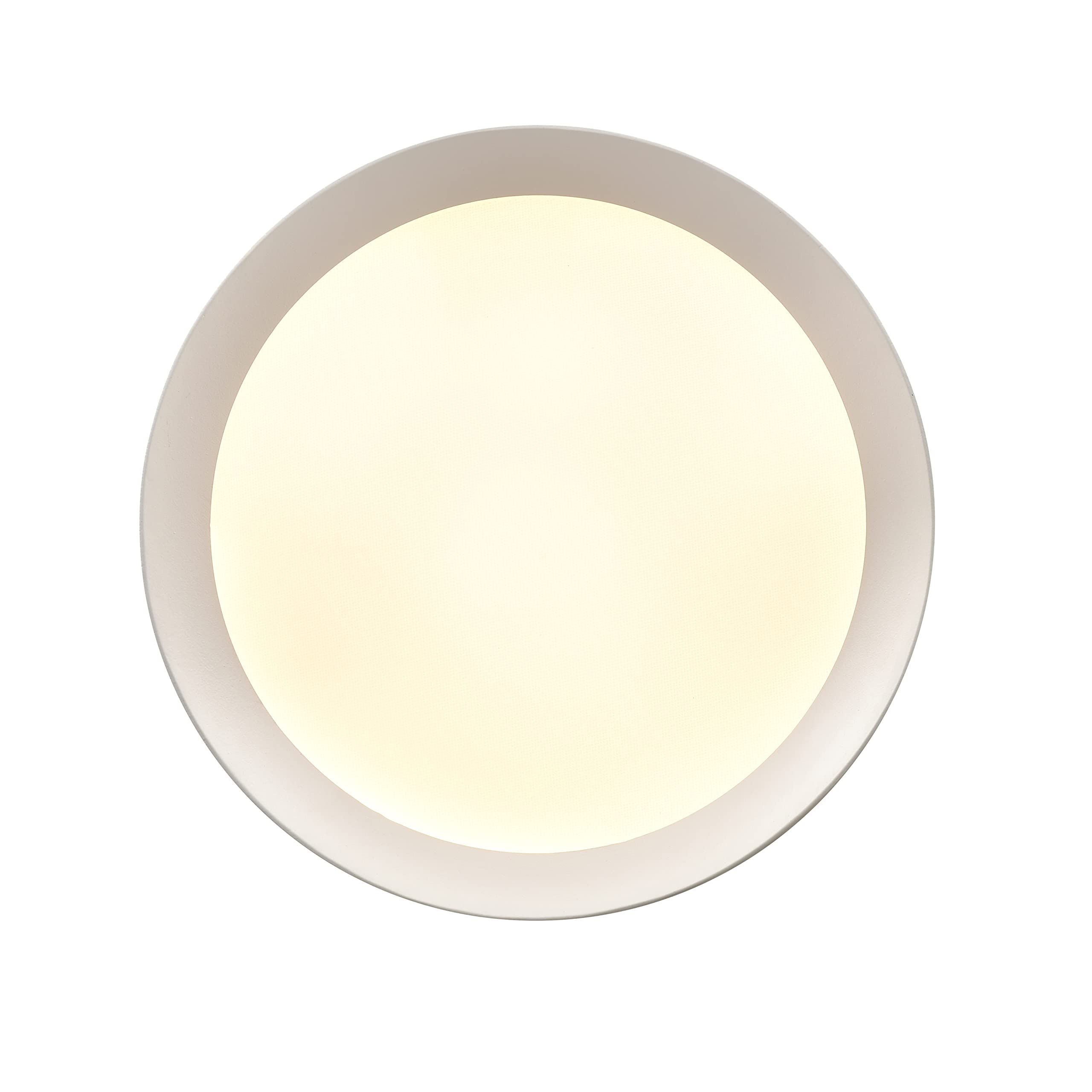 Elk Home Nancy 1-Light Semi Flush Mount Ceiling Light - Matte White Finish with Metal Shade & White Glass Diffuser, Modern Contemporary Lighting for Bedroom, Living Room, Hallway, and Dining Room