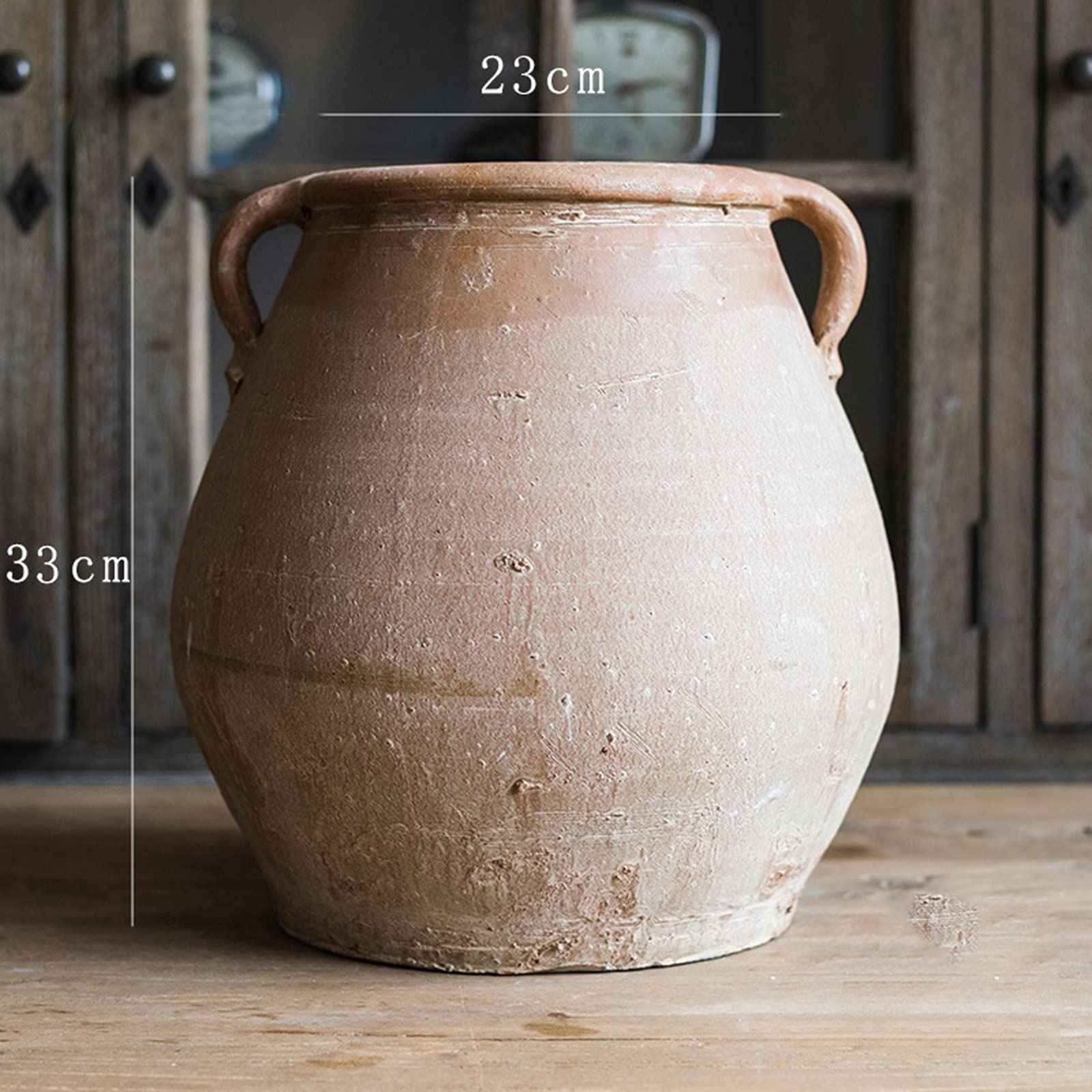 Retro Style Terracotta Bonsai Flower Pot - 23x33cm Art Planter for Indoor Plants, Balcony & Small Garden Decor | Perfect for Succulents, Herbs & Flower Arrangements