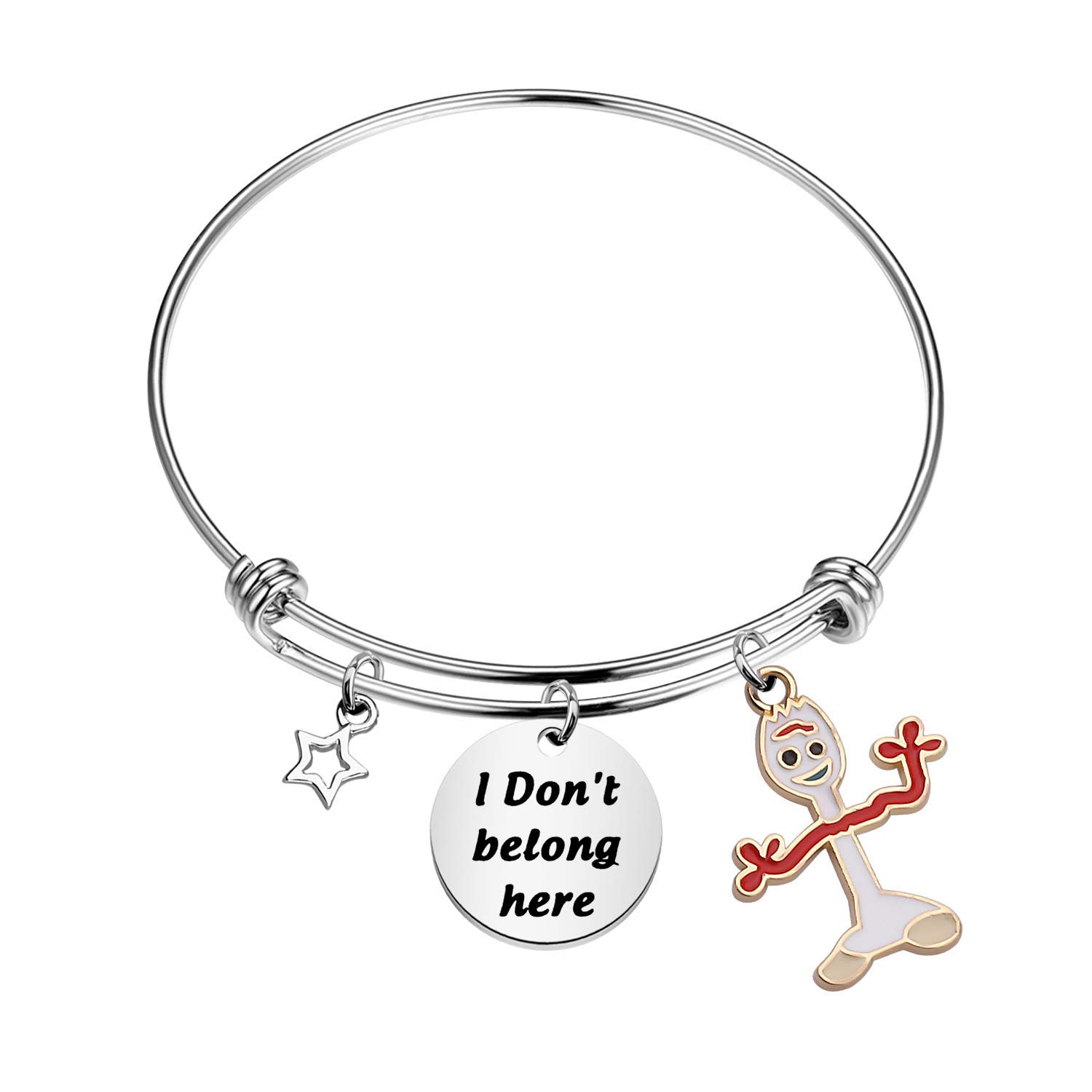 ENSIANTH Fork Toy Inspired Forky Character Bracelet - Perfect Gift for Forky Fans & Toy Story Lovers - Great for Cosplay, Disney Collections & Movie-Themed Parties