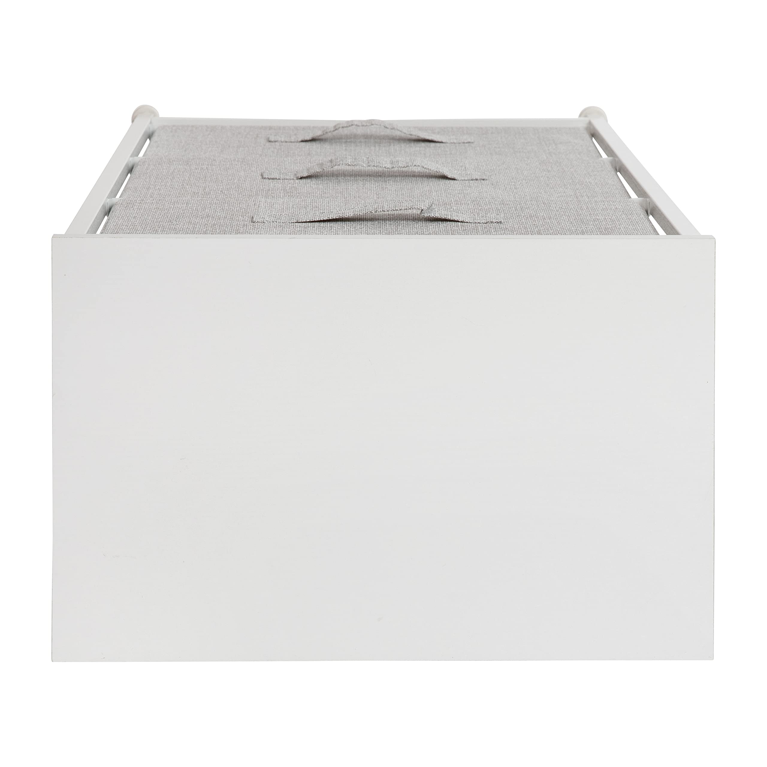 Flash Furniture 3-Drawer Dresser - White Cast Iron Frame & Wood Top for Bedroom Storage