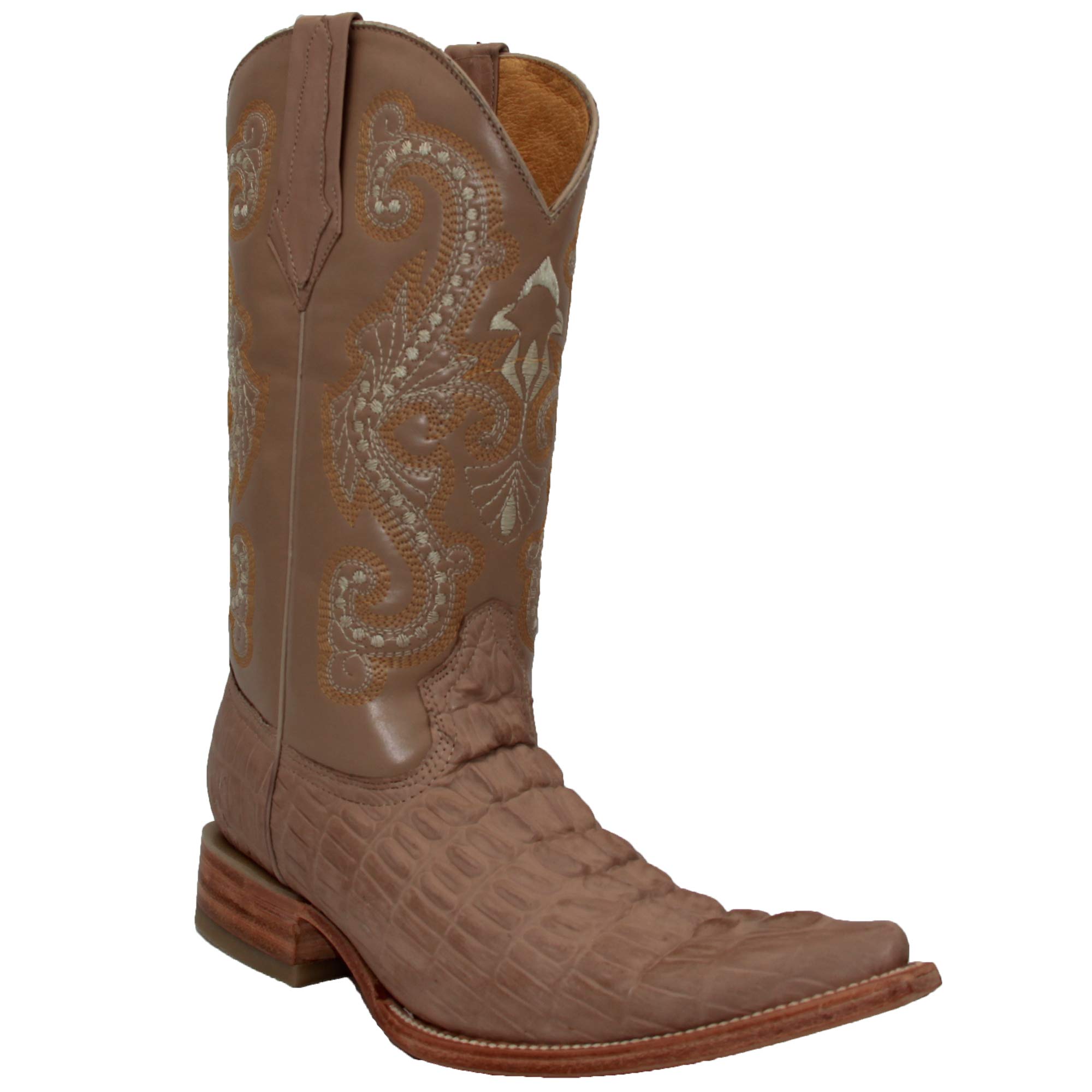 **Men's Genuine Leather Cowboy Boots - Alligator & Crocodile Print Western Boots for Men - Perfect for Rodeo, Country Music Festivals & Western Fashion**