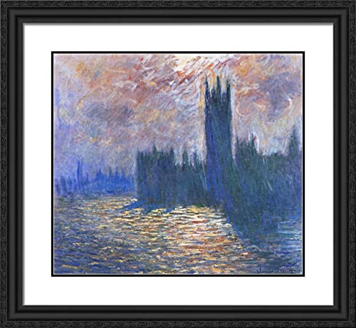 Black Ornate Wood Frame with Double Matting
