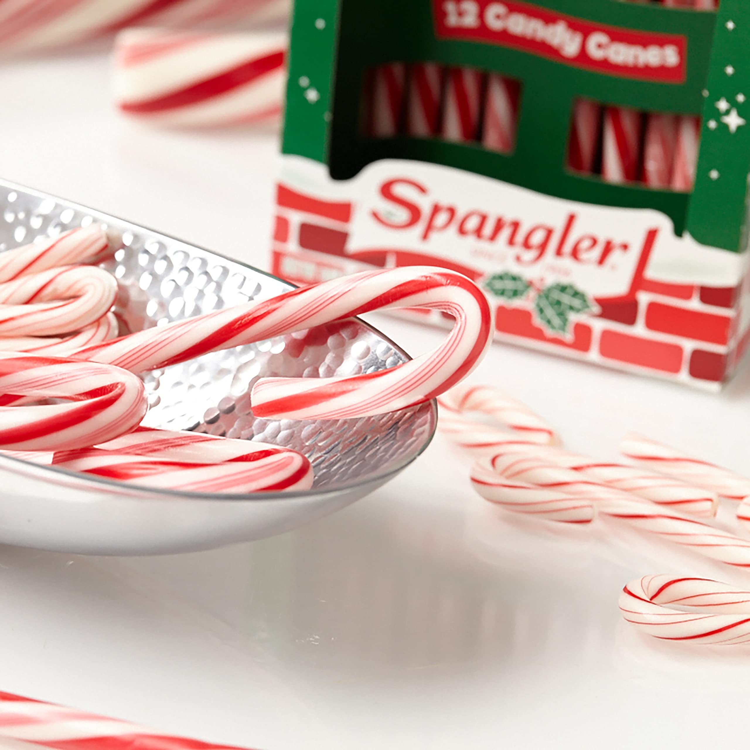 Spangler Classic Red & White Peppermint Candy Canes - Natural Peppermint Flavor, Gluten Free, Kosher Certified - 108 Individually Wrapped Canes (6-18 Count Boxes) - Perfect for Christmas Stockings, Holiday Parties & Gift Giving