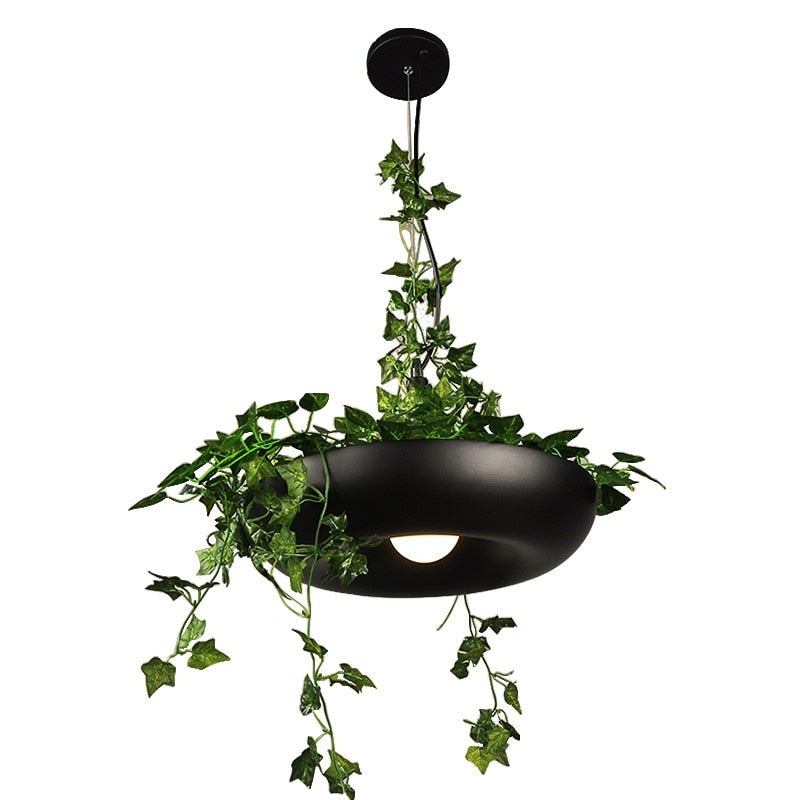 Modern Plant Pendant Hanging Lights - Energy Efficient Indoor/Outdoor Decorative Lighting for Living Room, Bedroom, or Patio