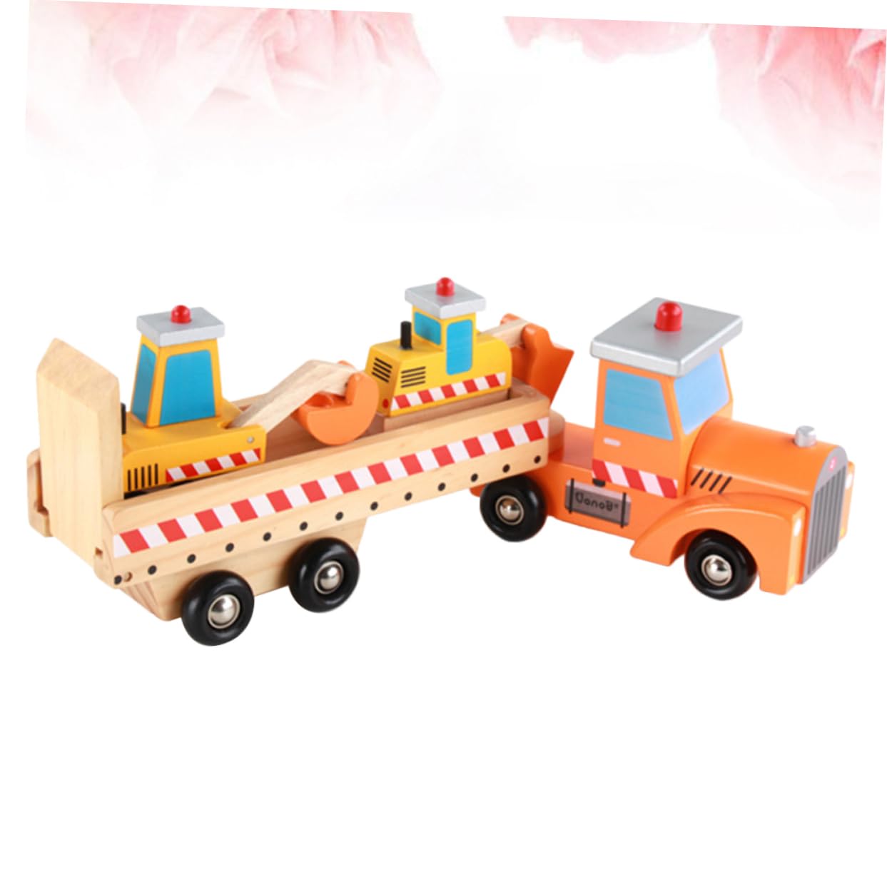 COSMEVIVI Kids Construction Vehicle Toy Set - 1PC Excavator Engineering Car Toy for Boys & Girls Ages 3-8 | Durable Bamboo Material | Perfect for Sandbox Play, Construction Pretend Play & STEM Learning