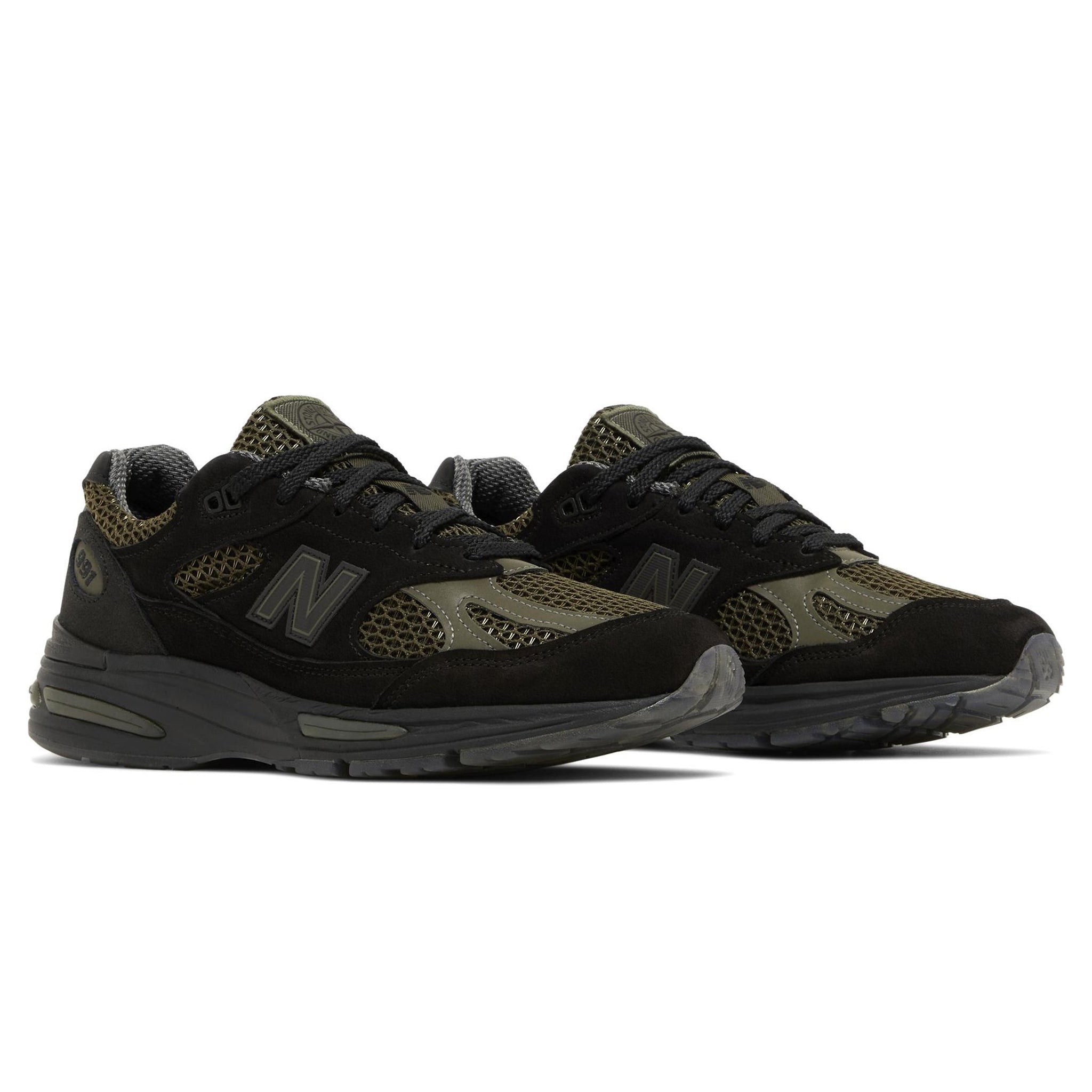 Stone Island x New Balance 991v2 MiUK Black Olive Sneakers - Premium Running & Lifestyle Shoes for Men - Perfect for Urban Exploration & Casual Wear