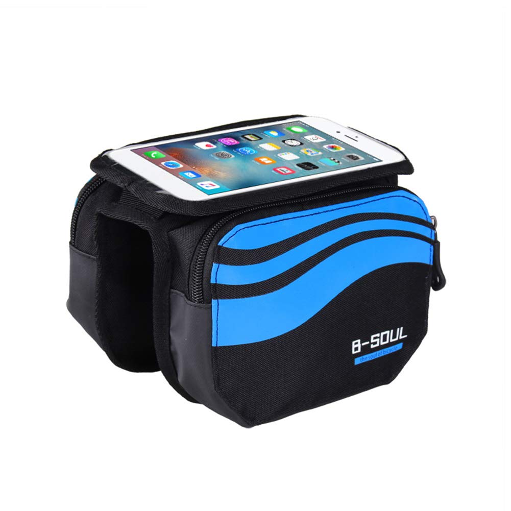 BARMI Mountain Bike Top Tube Bag - Waterproof Bicycle Storage Pouch for 5.7 Inch Phone | Durable Bike Accessories for Cycling, Commuting & Outdoor Adventures
