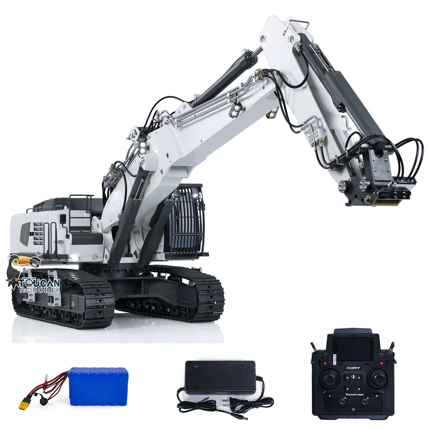 1/14 Scale K970 301 RC Hydraulic Excavator Toy - Ready to Run Remote Control Digger Model with Painted Assembly (Ideal for Construction Enthusiasts & Kids Outdoor Play)