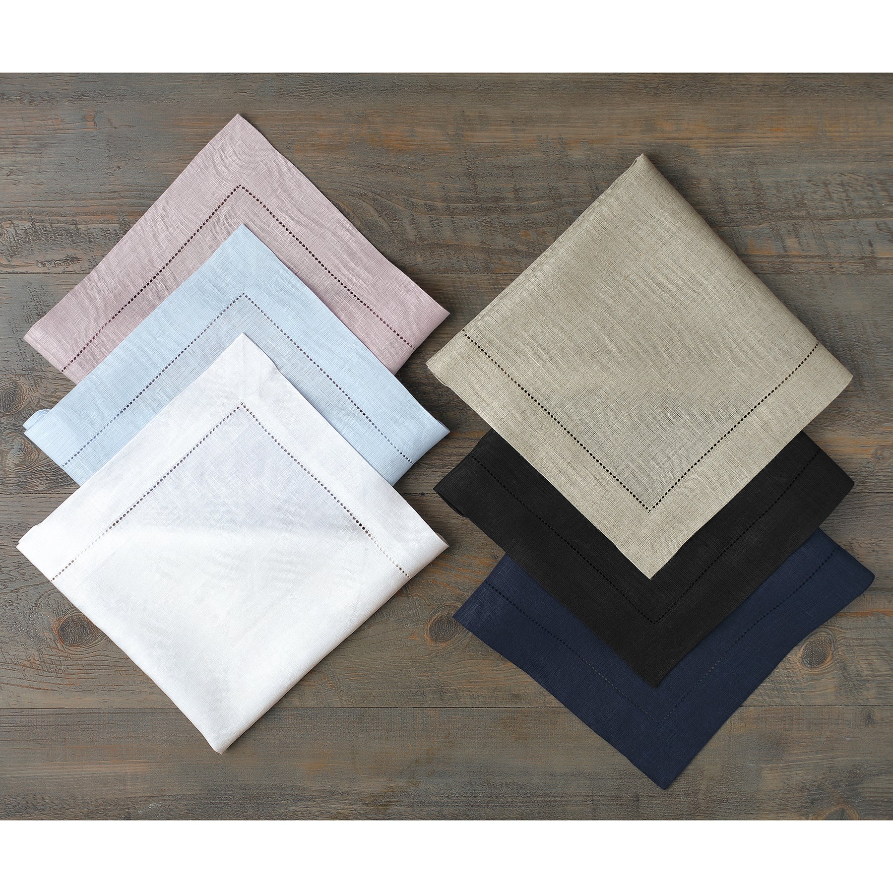 Premium Classic Hemstitch Napkins - 100% Cotton Linen Dinner Napkins for Formal Dining, Weddings & Special Occasions