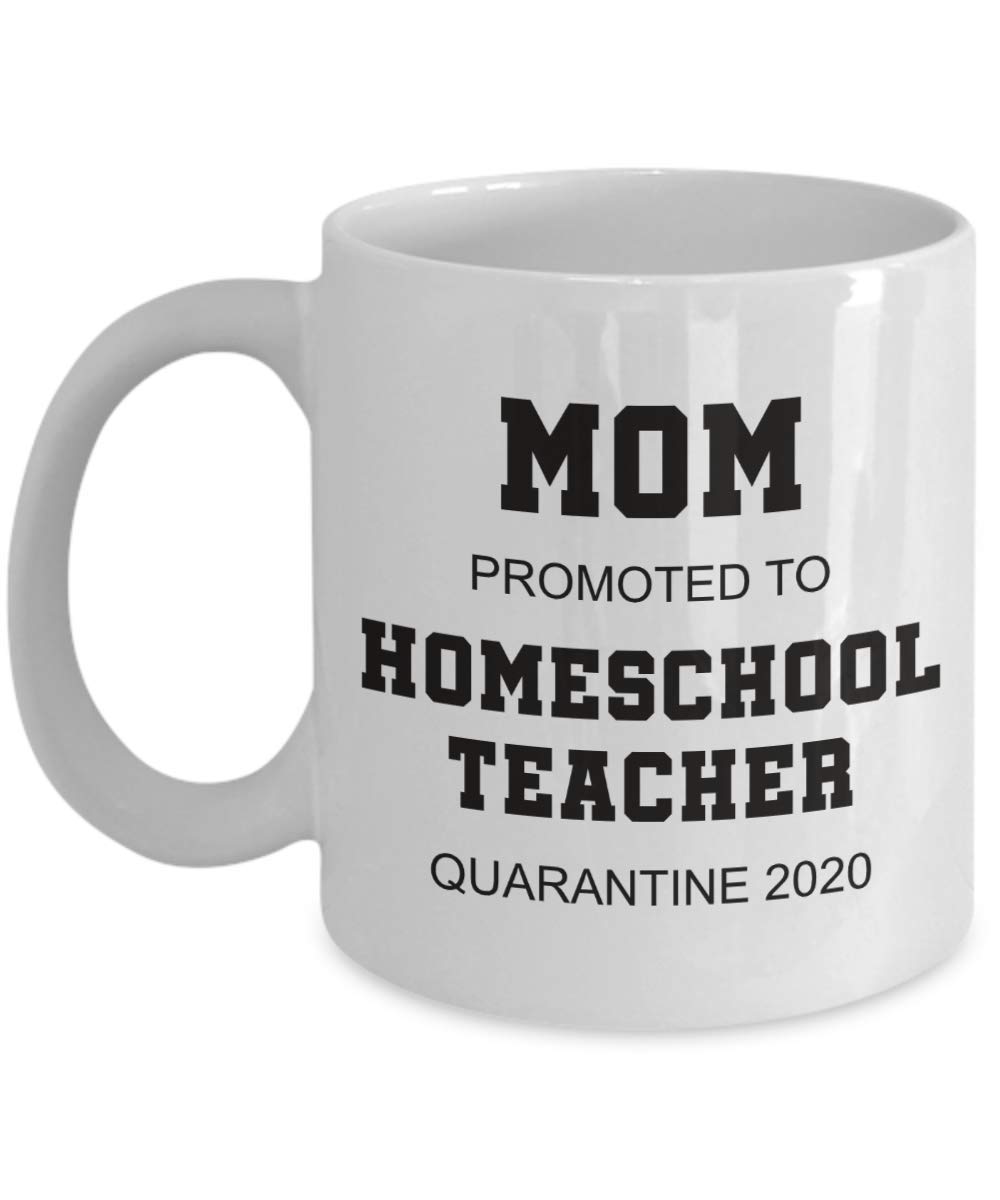 Funny Mom Quarantine Coffee Mug - Best Gift for Homeschool Teacher - Perfect for Remote Learning & Virtual Classrooms