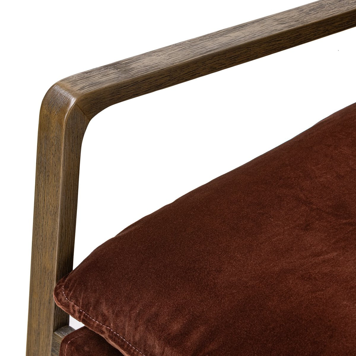 Aaron Chair Surrey Auburn - Modern Accent Chair for Living Room, Bedroom & Office - Comfortable Upholstered Armchair with Wooden Legs - Perfect for Relaxing, Reading & Decorating