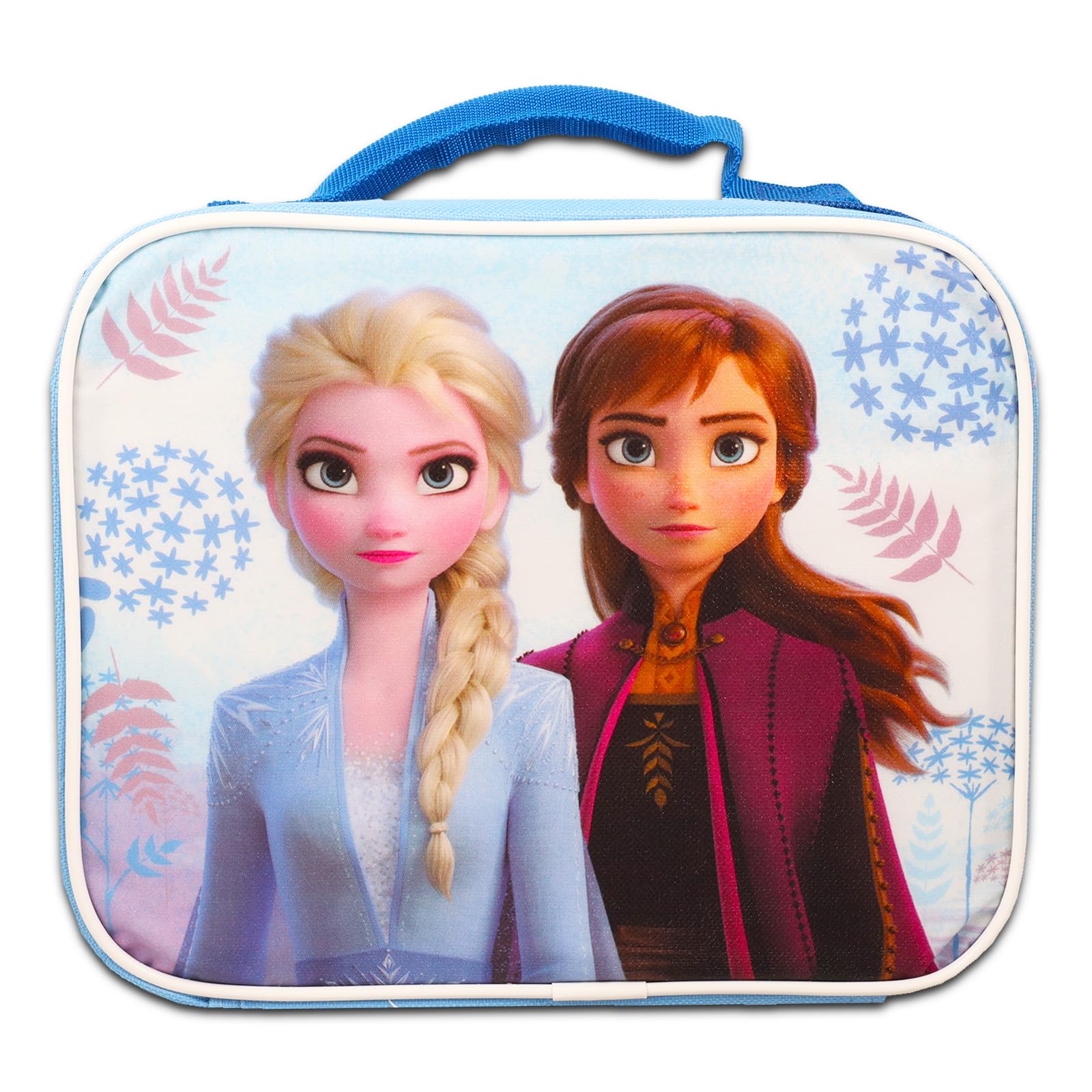 Disney Frozen Backpack for Girls with Elsa & Anna Design - Waterproof School Backpack with Lunch Bag, Reflective Stripes & Bonus Frozen Stickers | Perfect for Elementary School, Travel & Disney Theme Parties