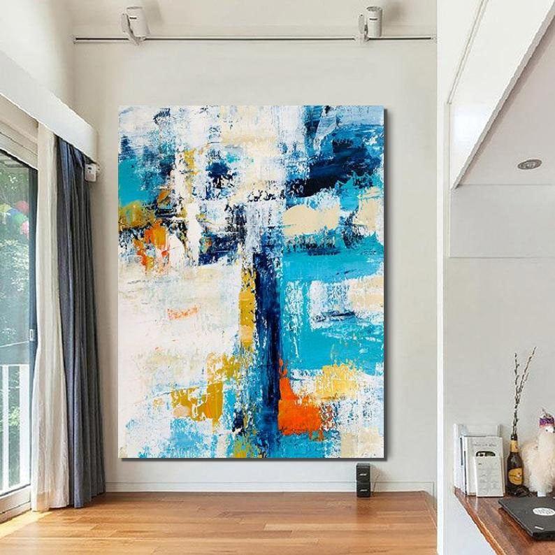 Abstract Canvas Painting - Hand Painted Modern Wall Art for Dining Room | Extra Large Contemporary Artwork | Perfect for Home Decor & Office Wall Decor
