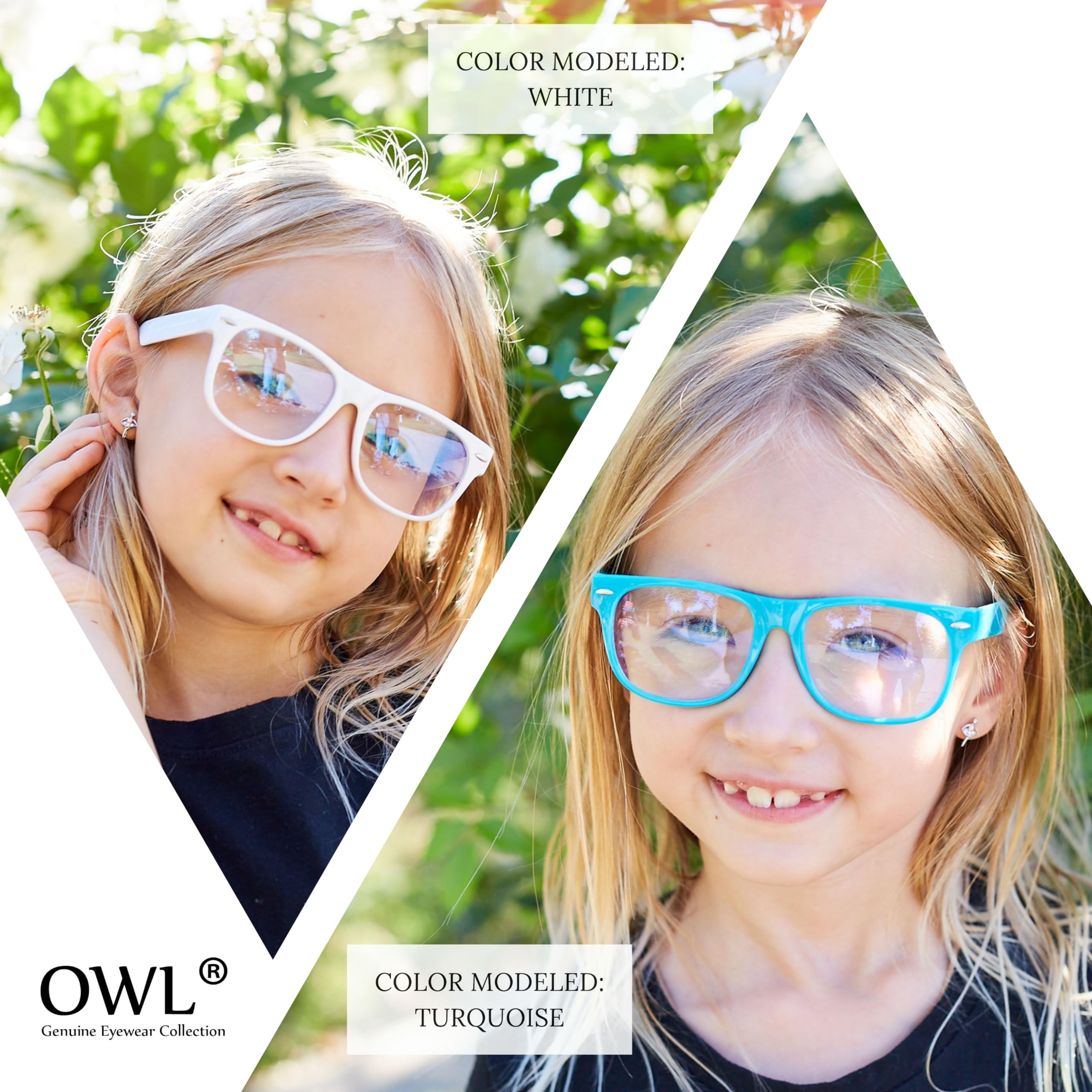 OWL 3-Pack Blue Light Blocking Glasses for Kids - Anti Blue Ray Gaming & Computer Glasses - Non-Prescription with Tester - Perfect for Online Classes, Video Games & Screen Time Protection