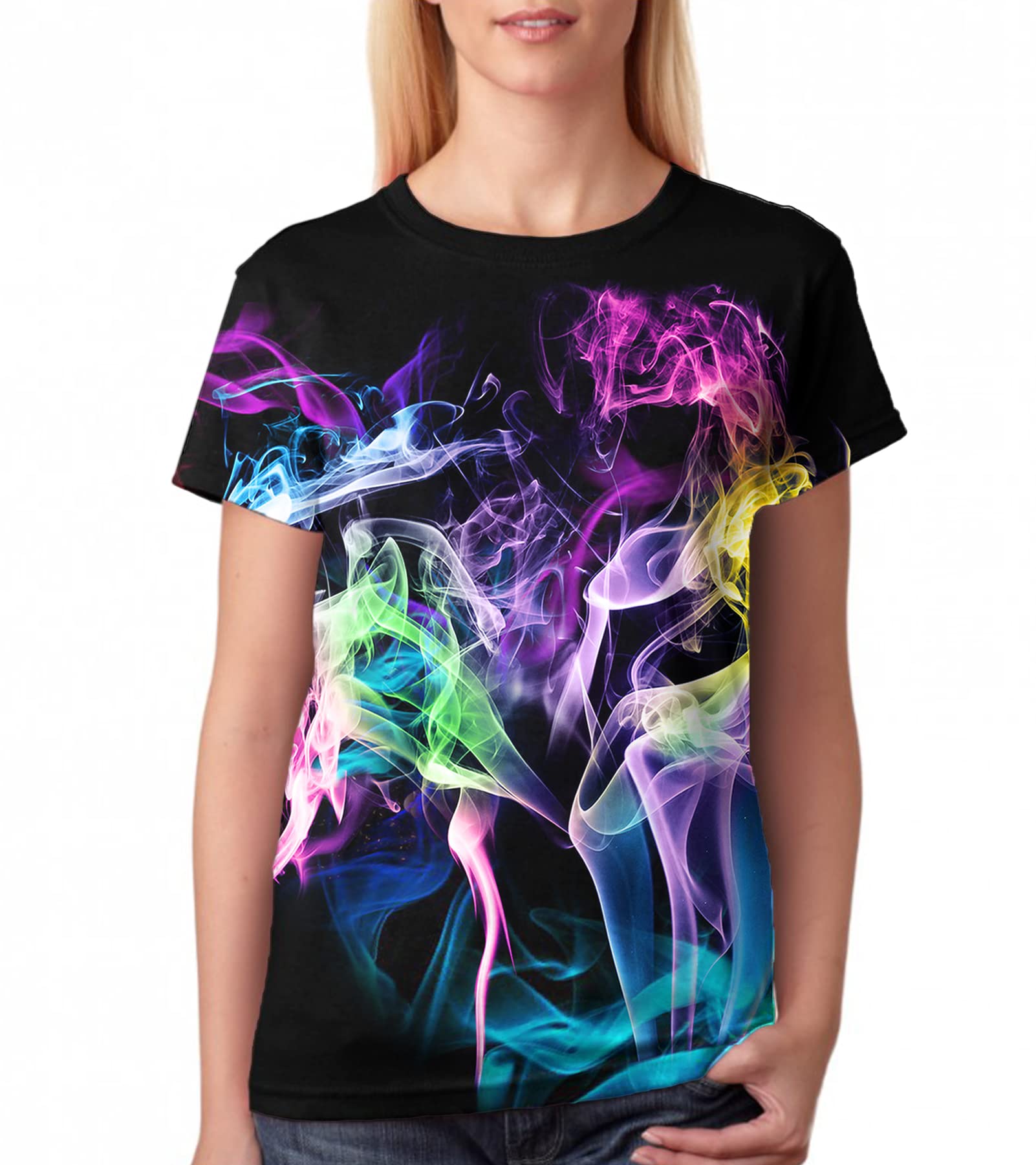 SYAIMN Unisex 3D Printed T-Shirts - Funny Graphic Tees for Men & Women | Colorful Summer Tops with Cool Designs | Perfect for Casual Wear, Parties & Gifts