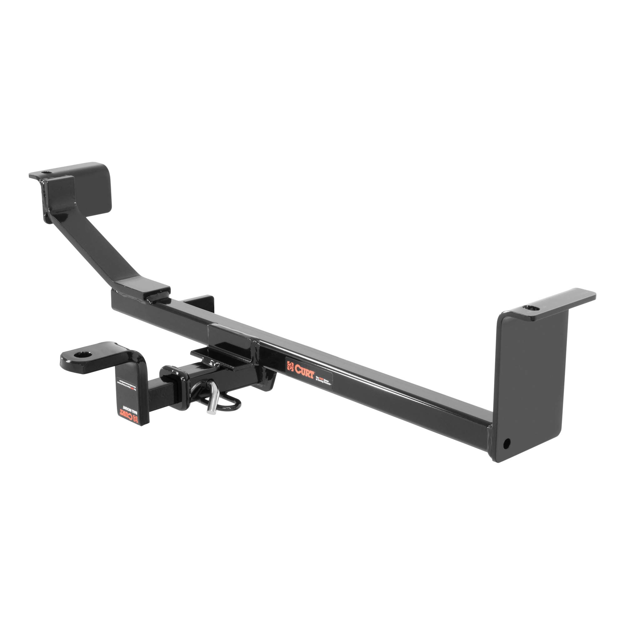 CURT 113343 Class 1 Trailer Hitch with 1-1/4-In Receiver & Ball Mount - Compatible with Chevrolet Spark | Towing Accessories for Small Cars & Light Trailers