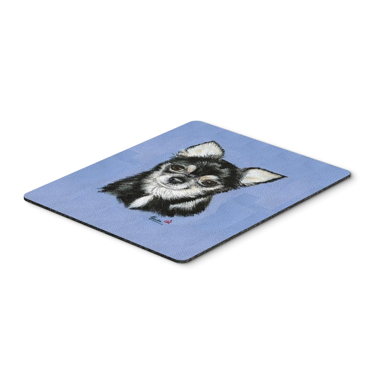 Chihuahua in Blue Mouse Pad - Washable Large Mousepad for Home, Office, Gaming & Computers | Non-Slip Desk Mat, Hot Pad & Trivet for Kitchen & Workspace