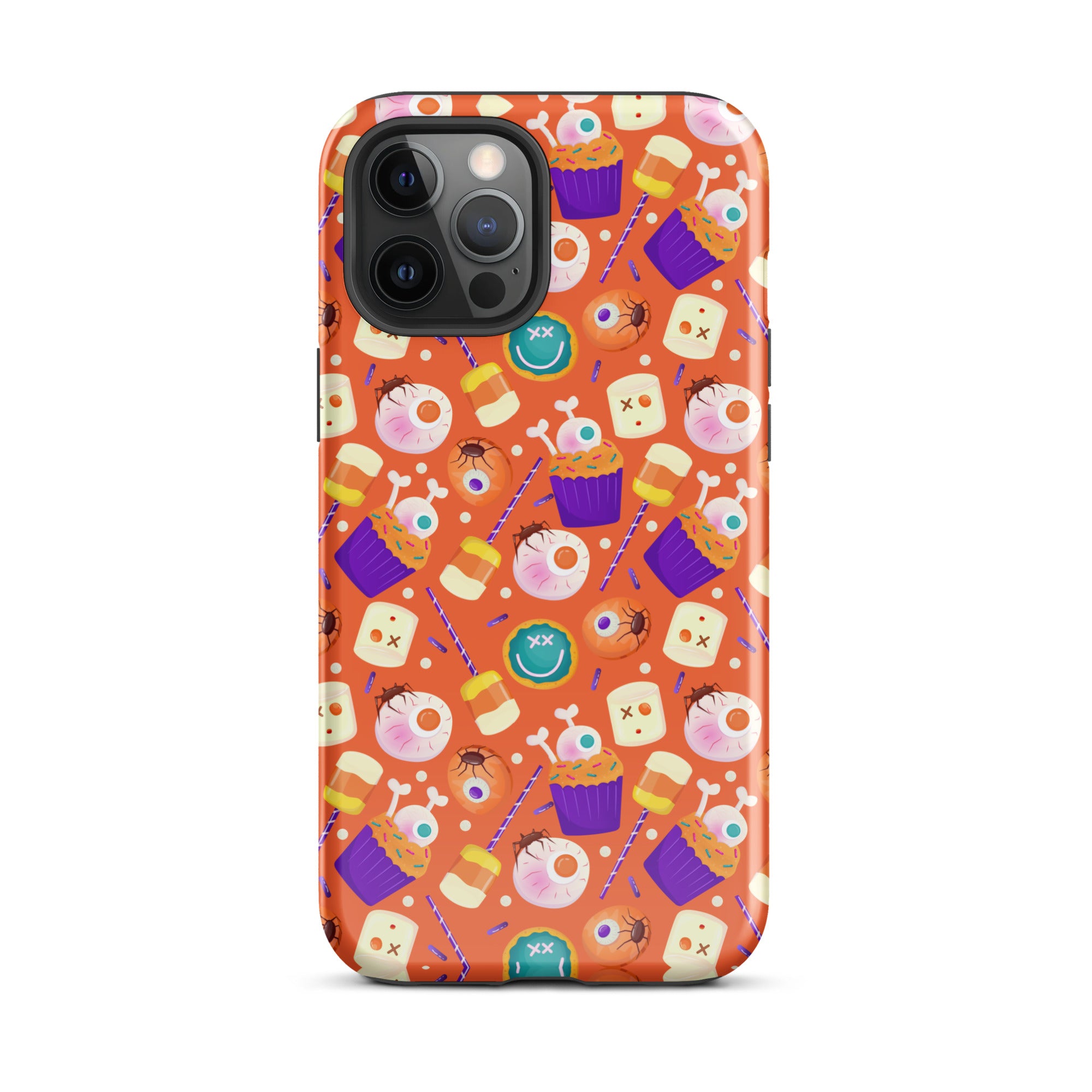 Halloween Trick or Treat Premium Shockproof iPhone Case - Cute Pumpkin Design for iPhone 14/13/12 Pro Max - Perfect for Halloween Parties, Costume Events & Spooky Decorations