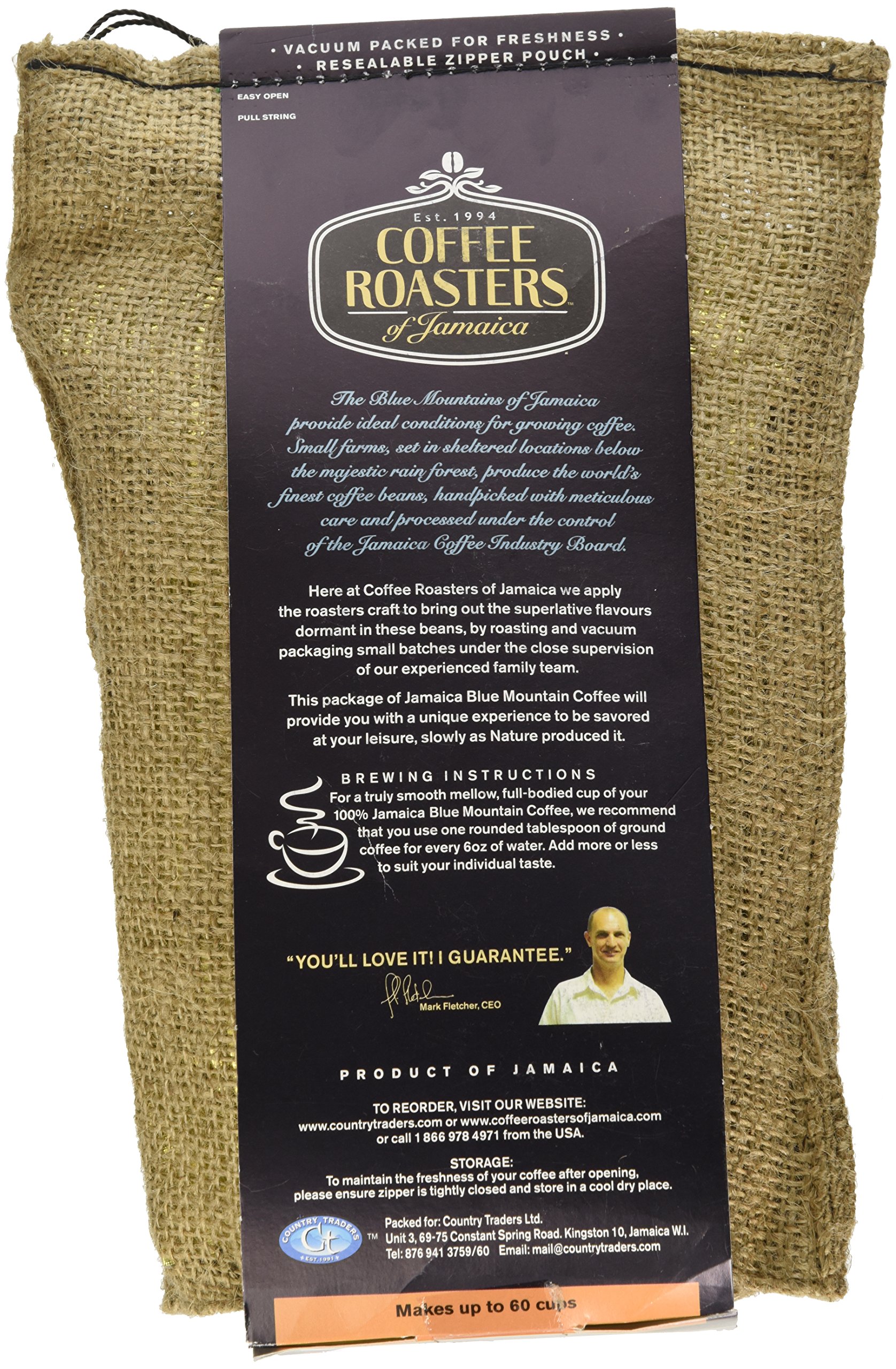 Premium Jamaica Blue Mountain Coffee Beans - 100% Authentic 16oz Whole Bean Coffee from Jamaica's Blue Mountains - Perfect for Espresso, French Press & Gift Giving