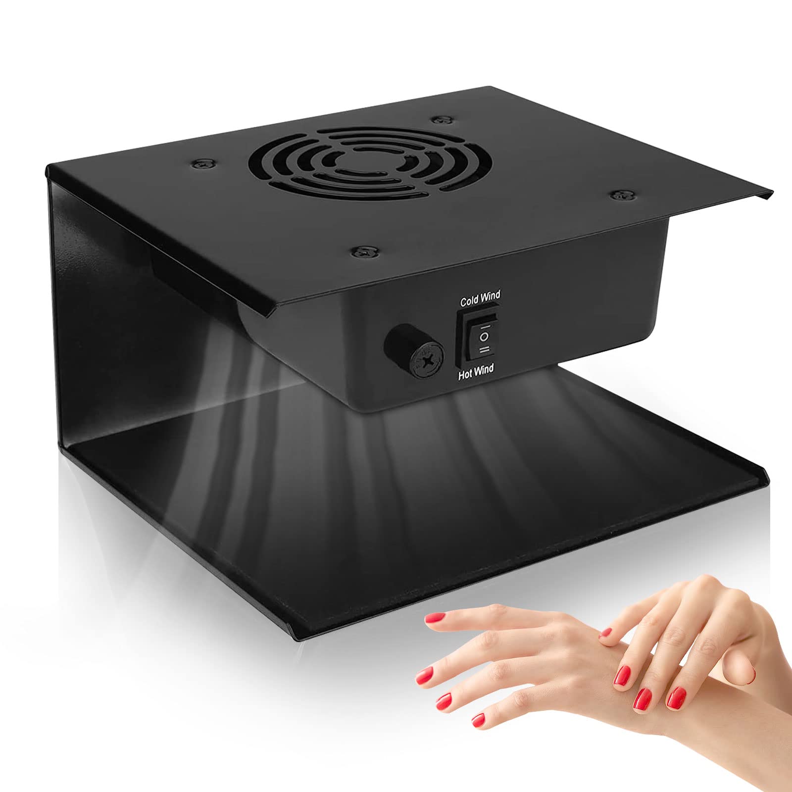 Professional 110V 300W Nail Dryer Fan with Hot & Cool Air - Fast Drying for Hands & Feet - Perfect for Manicure Salons & Home Use - Ideal for Gel Polish, Acrylic Nails & Regular Polish Drying