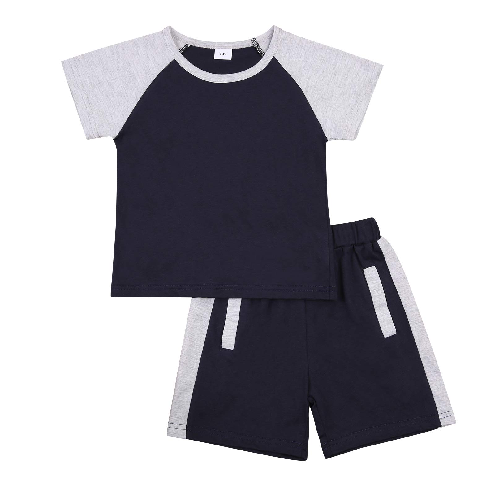 Toddler Boys Summer Outfit Set - 2 Piece Short Sleeve T-Shirt & Shorts | Casual Baby Clothes for Playtime, Beach & Outdoor Activities