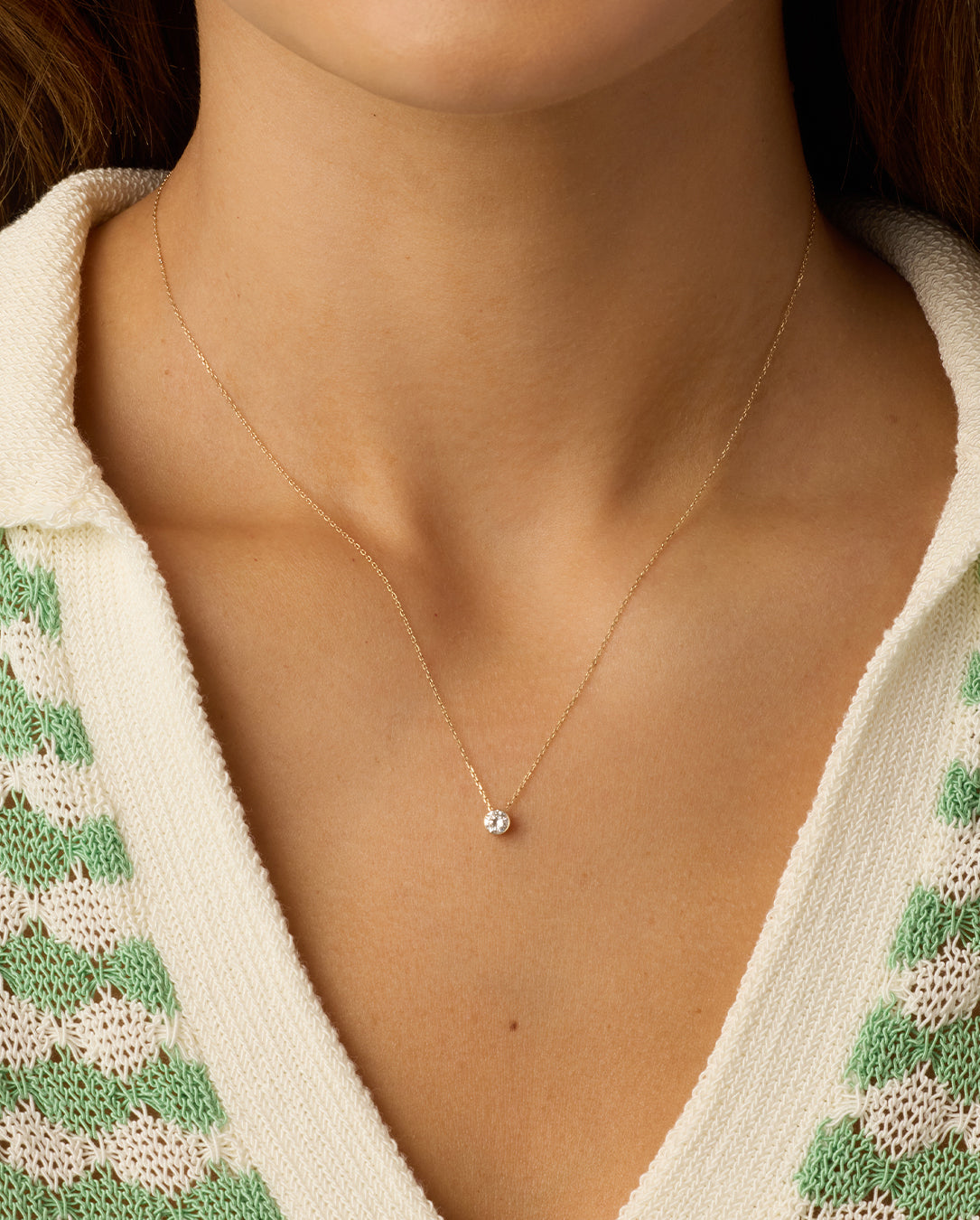 Lab Grown Diamond Halo Necklace - 14K Gold Pendant with Sparkling Gemstones | Elegant Jewelry Gift for Women, Anniversary, Valentine's Day & Special Occasions