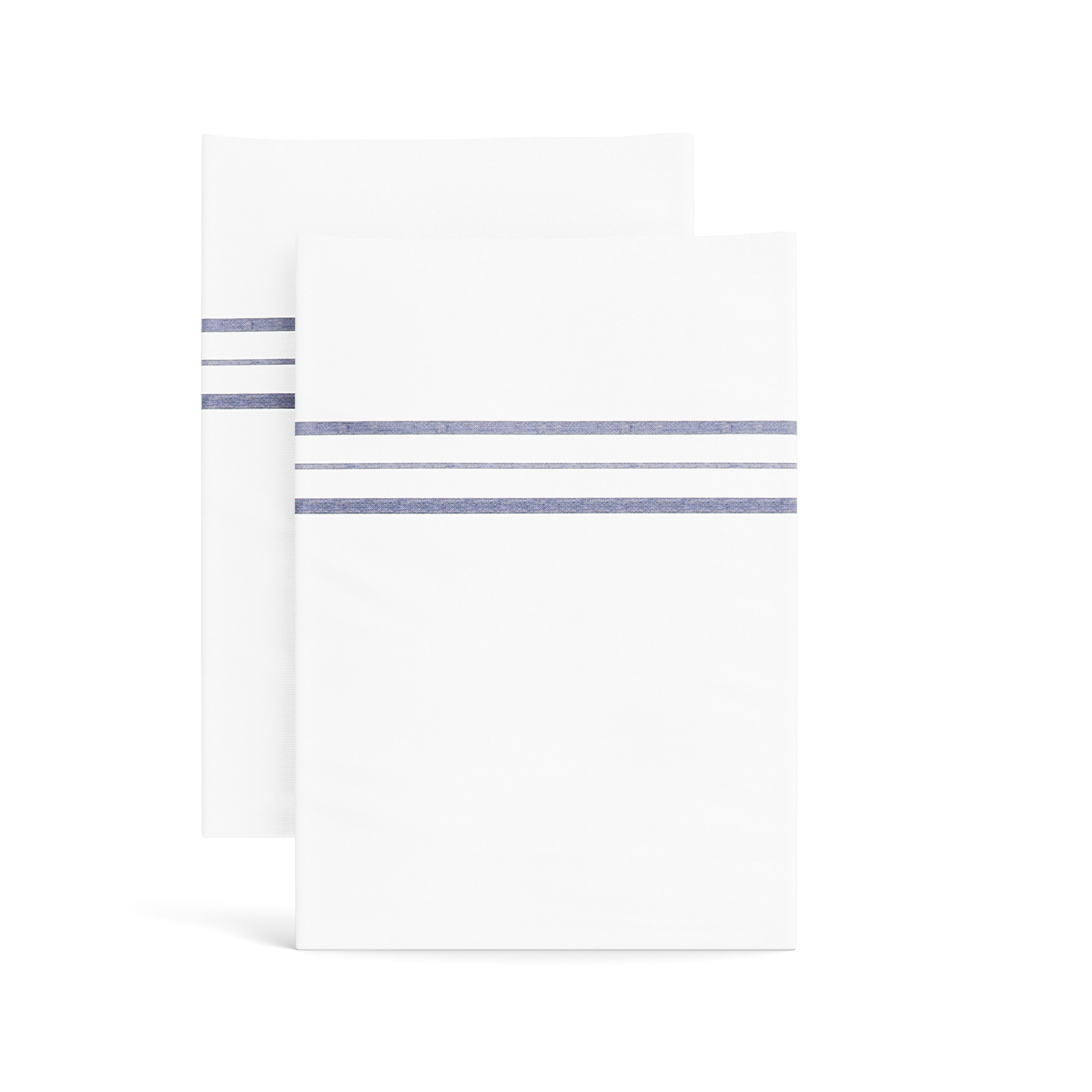 Premium Hem Stripe Pillowcases Set of 2 - Soft & Breathable Cotton Bedding for Side & Back Sleepers - Perfect for Home, Hotel, and Travel Use
